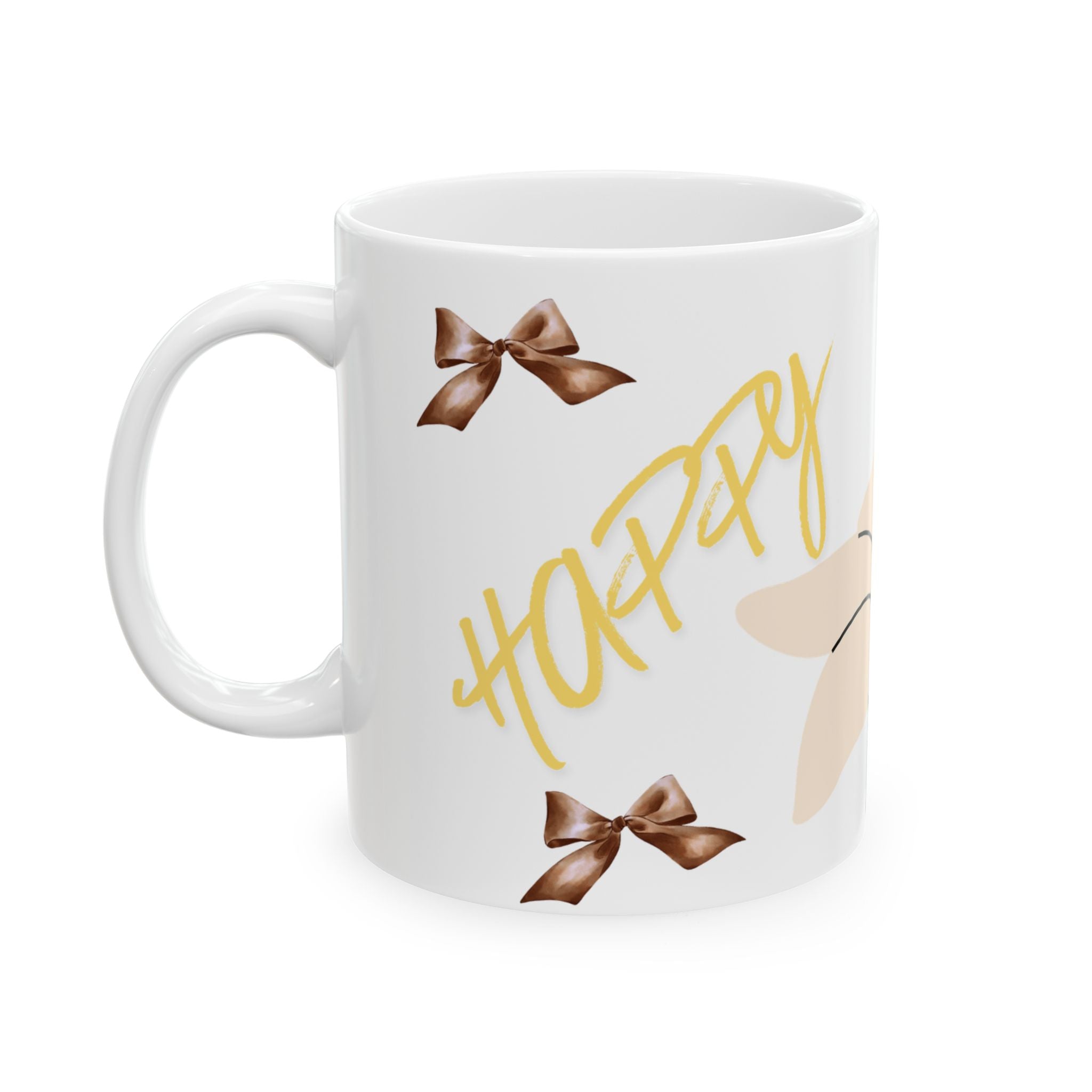 Birthday Floral Mug — Neutral Blossom Ceramic Coffee Cup (11oz & 15oz)