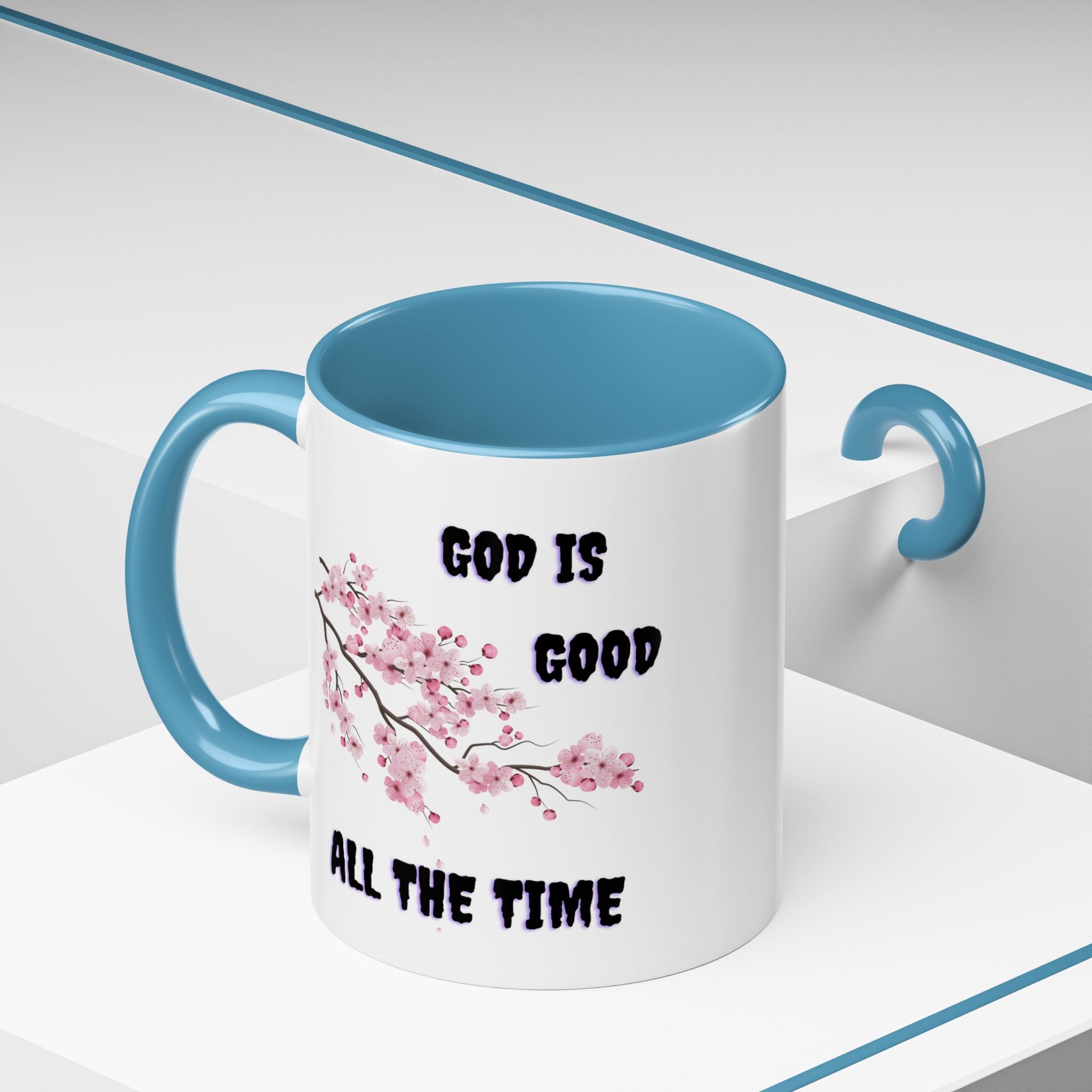 Inspirational Coffee Mug - God is Good, Floral Design, Gift for Faith Friends, Perfect for Mother's Day, Church Gatherings, Daily Motivation