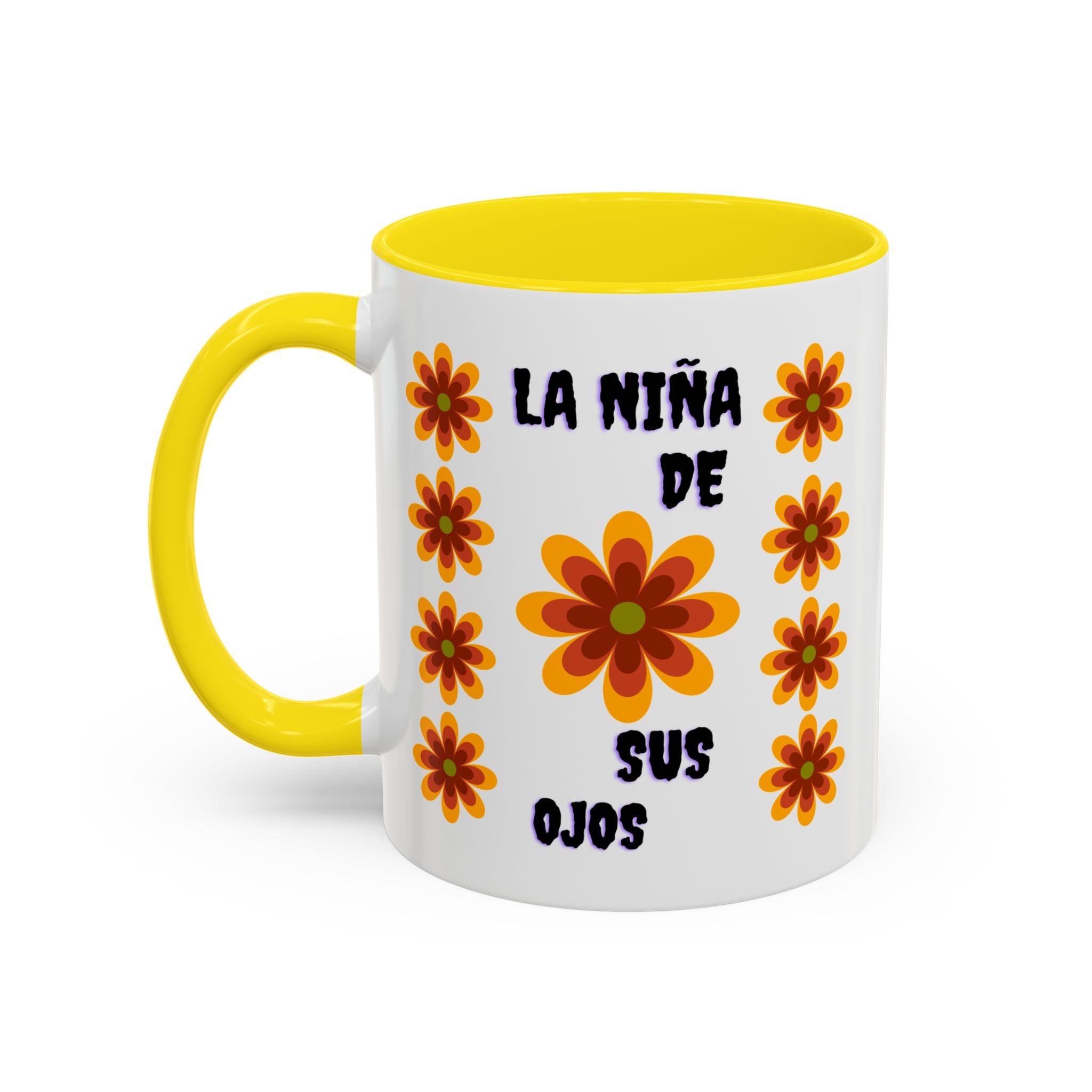 Bright Floral Accent Coffee Mug for Gifts, Home Decor, Coffee Lovers, Spanish Quote, Perfect for Special Occasions