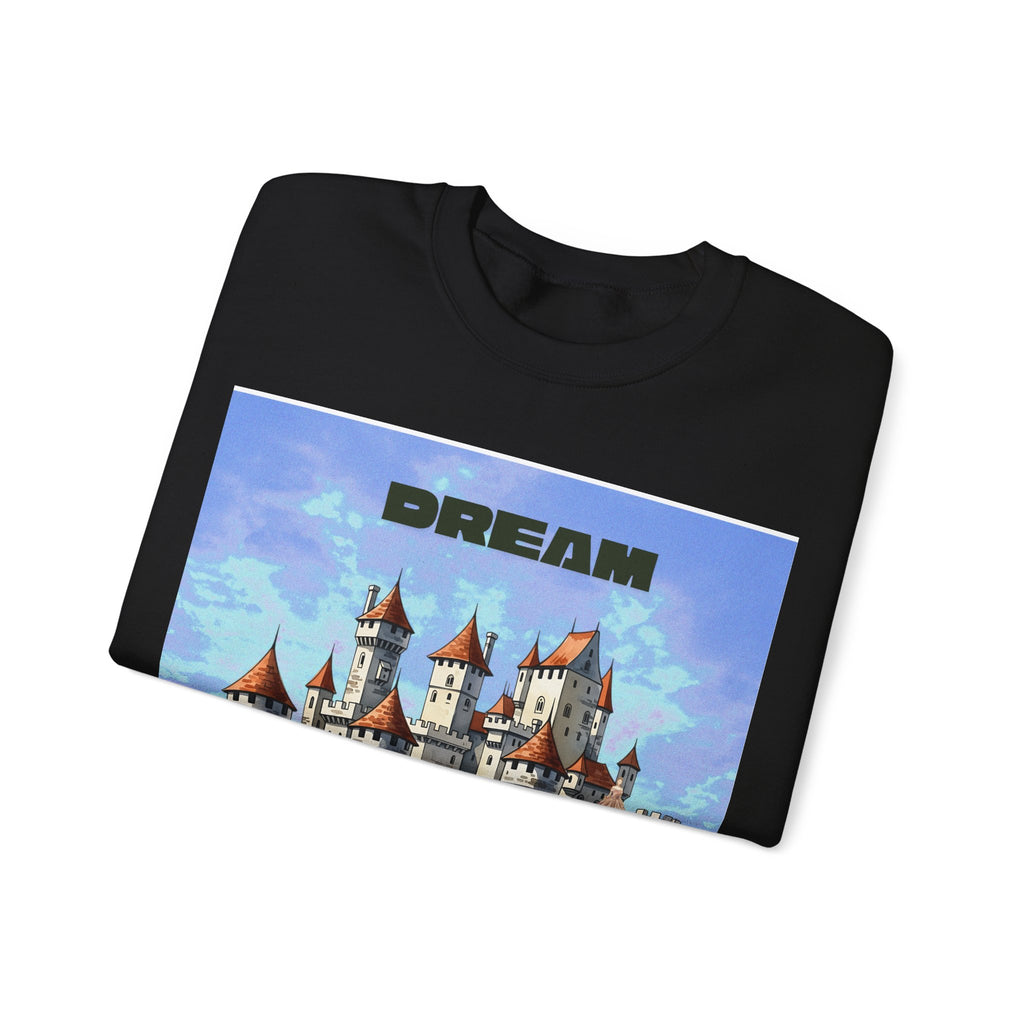 Dreamy Castle Crewneck Sweatshirt, Cozy Graphic Sweatshirt, Unisex Pullover, Pastel Art Apparel, Fantasy Sweatshirt