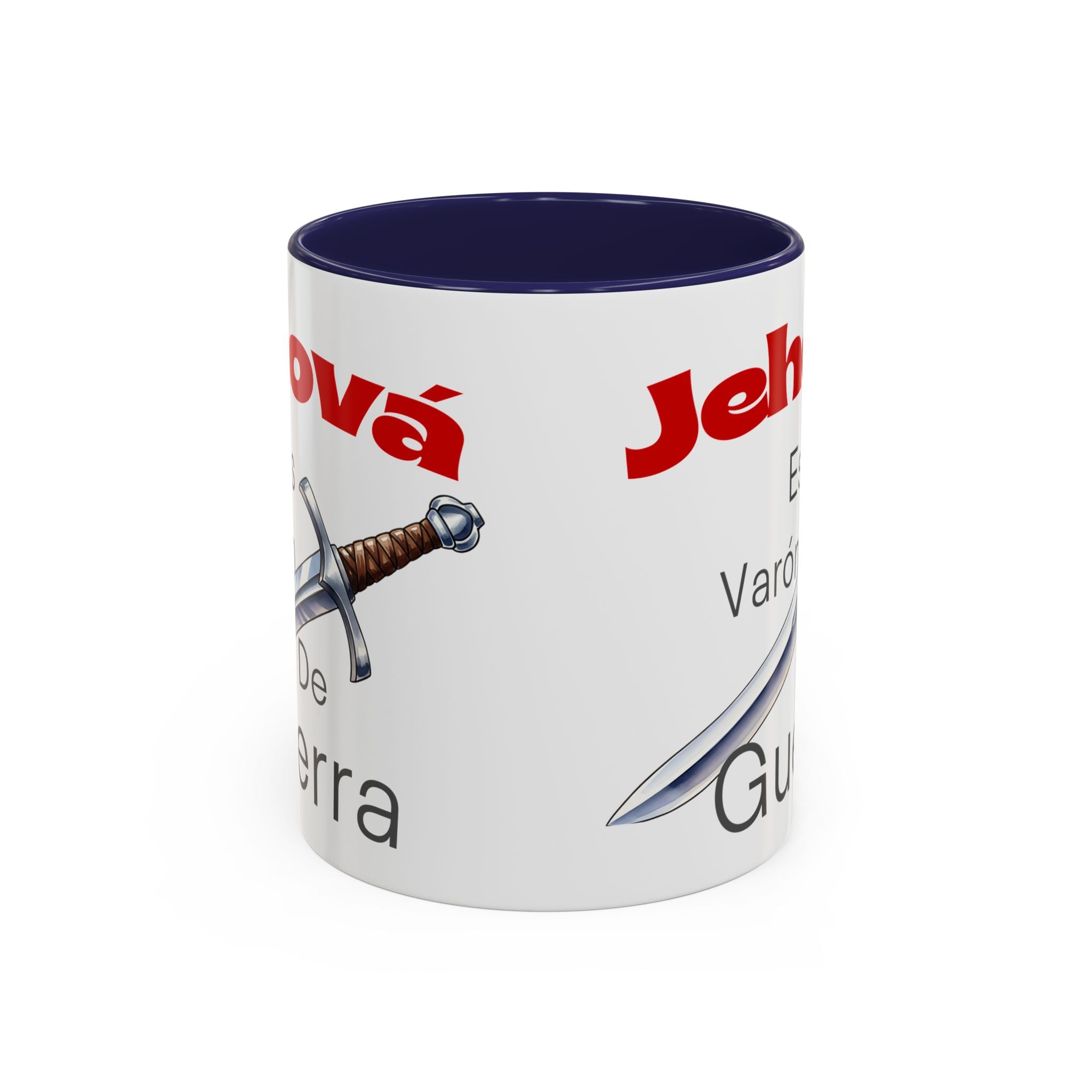 Jehovah Es Varón de Guerra Coffee Mug — Spanish Faith Sword Accent Mug (11/15oz)