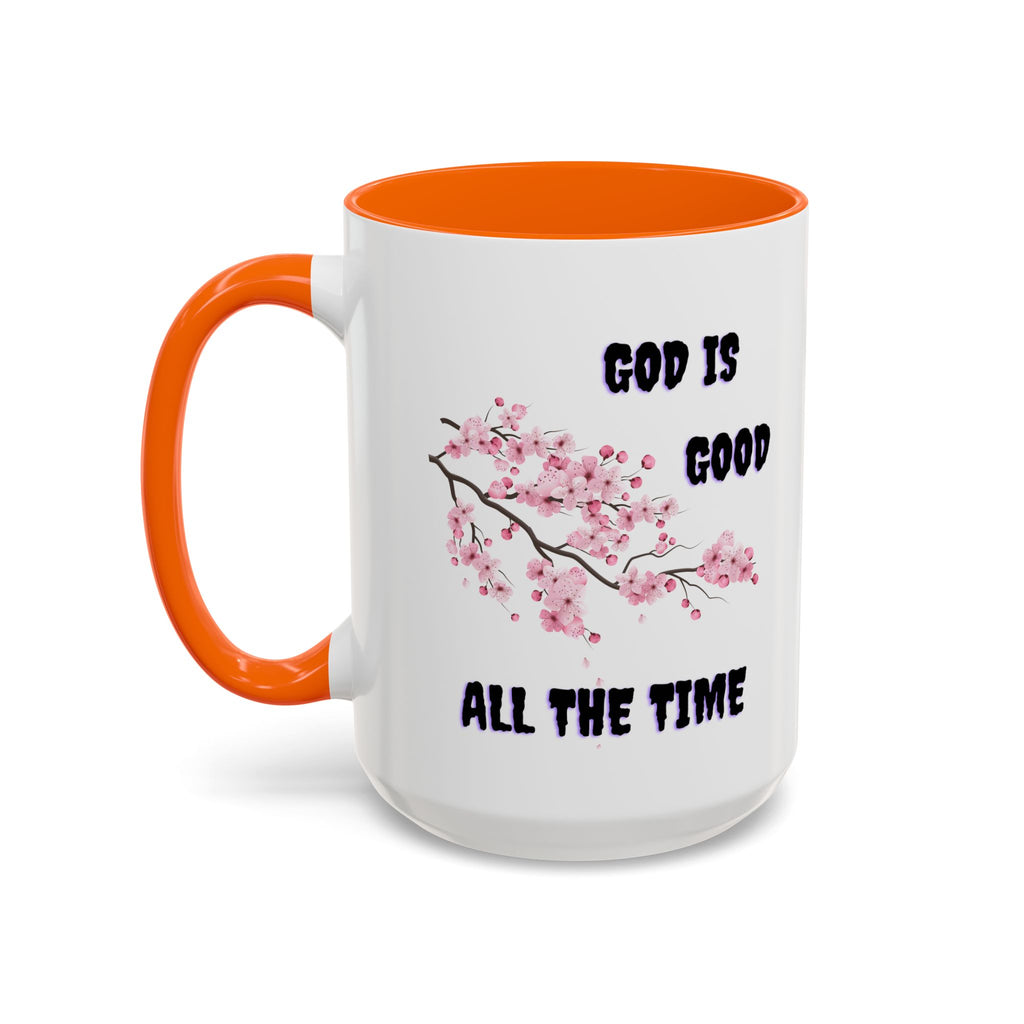 Inspirational Coffee Mug - God is Good, Floral Design, Gift for Faith Friends, Perfect for Mother's Day, Church Gatherings, Daily Motivation