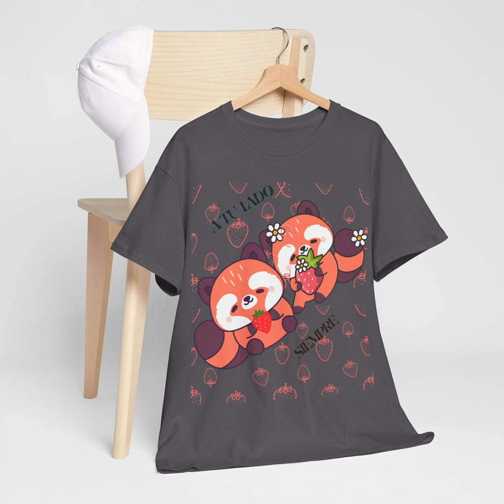 Red Panda Snack Time T-Shirt – Cute Kawaii Animal Tee with "A Little So Sweet" Design