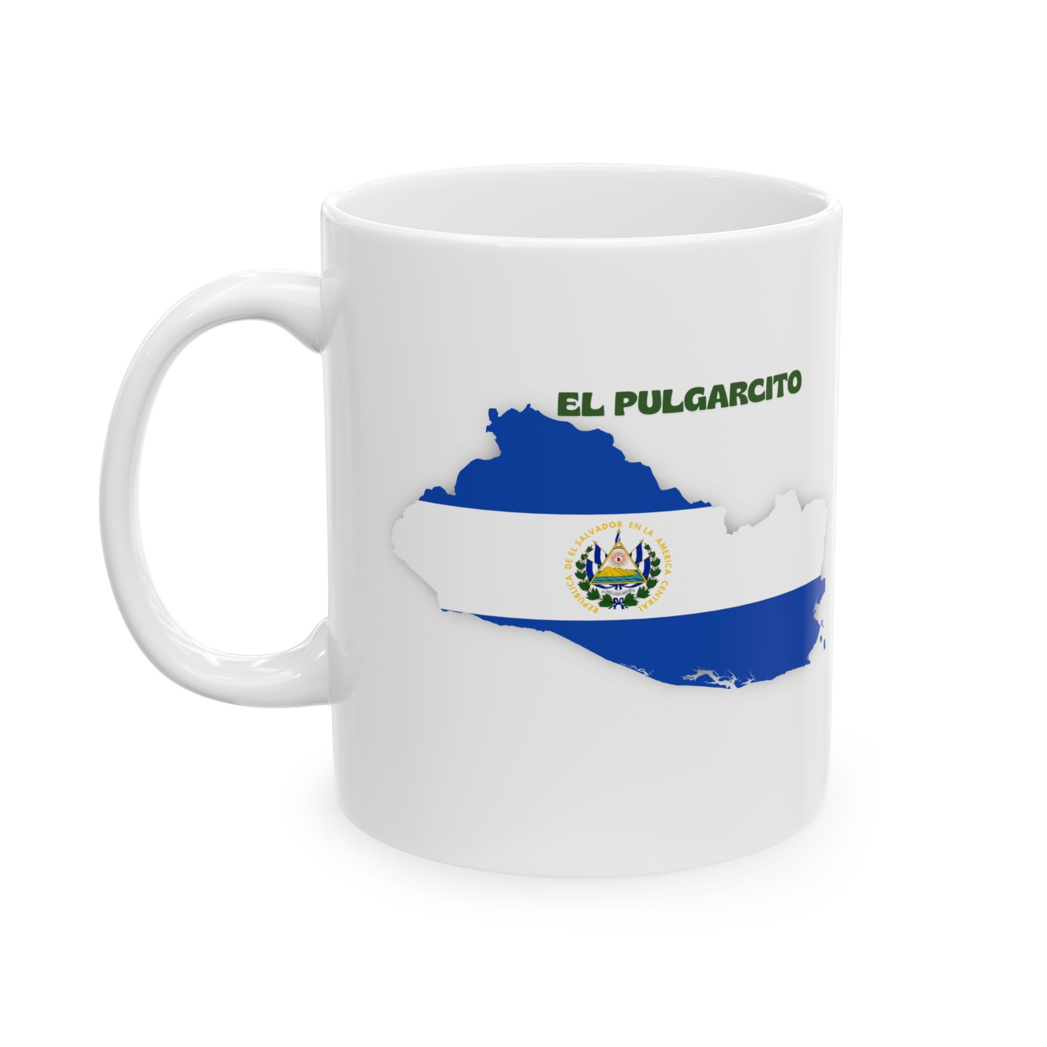 El Salvador Map Flag Ceramic Mug — Salvadoreno Pride 11oz/15oz