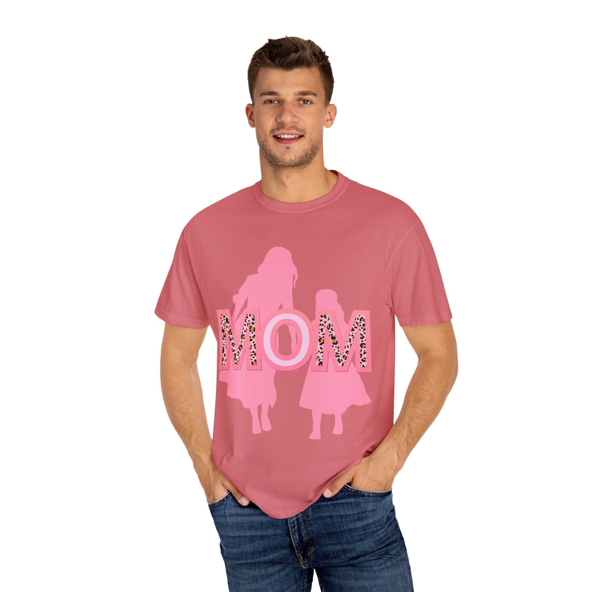 Mom & Me Garment-Dyed T-shirt, Cute Matching Tees, Mother's Day Gift, Family Outing Shirt, Mommy Daughter Outfit, Trendy Casual Wear