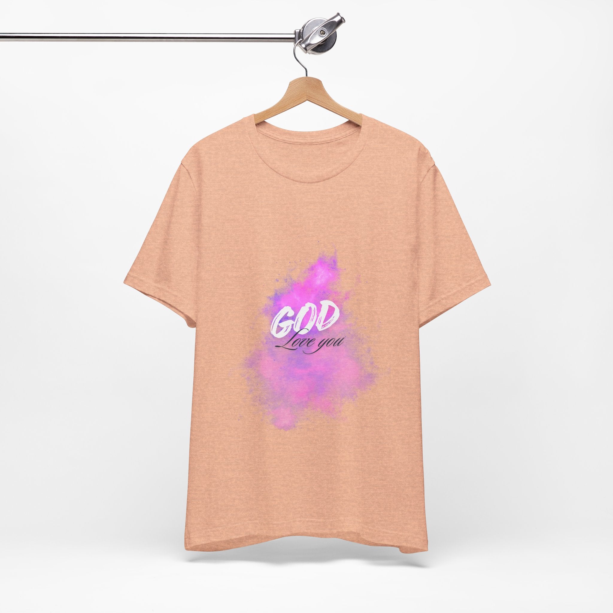 God Love You Tee - Inspirational Short Sleeve Shirt, Faith-Based Gift, Christian Apparel, Motivational T-Shirt, Perfect for Worship