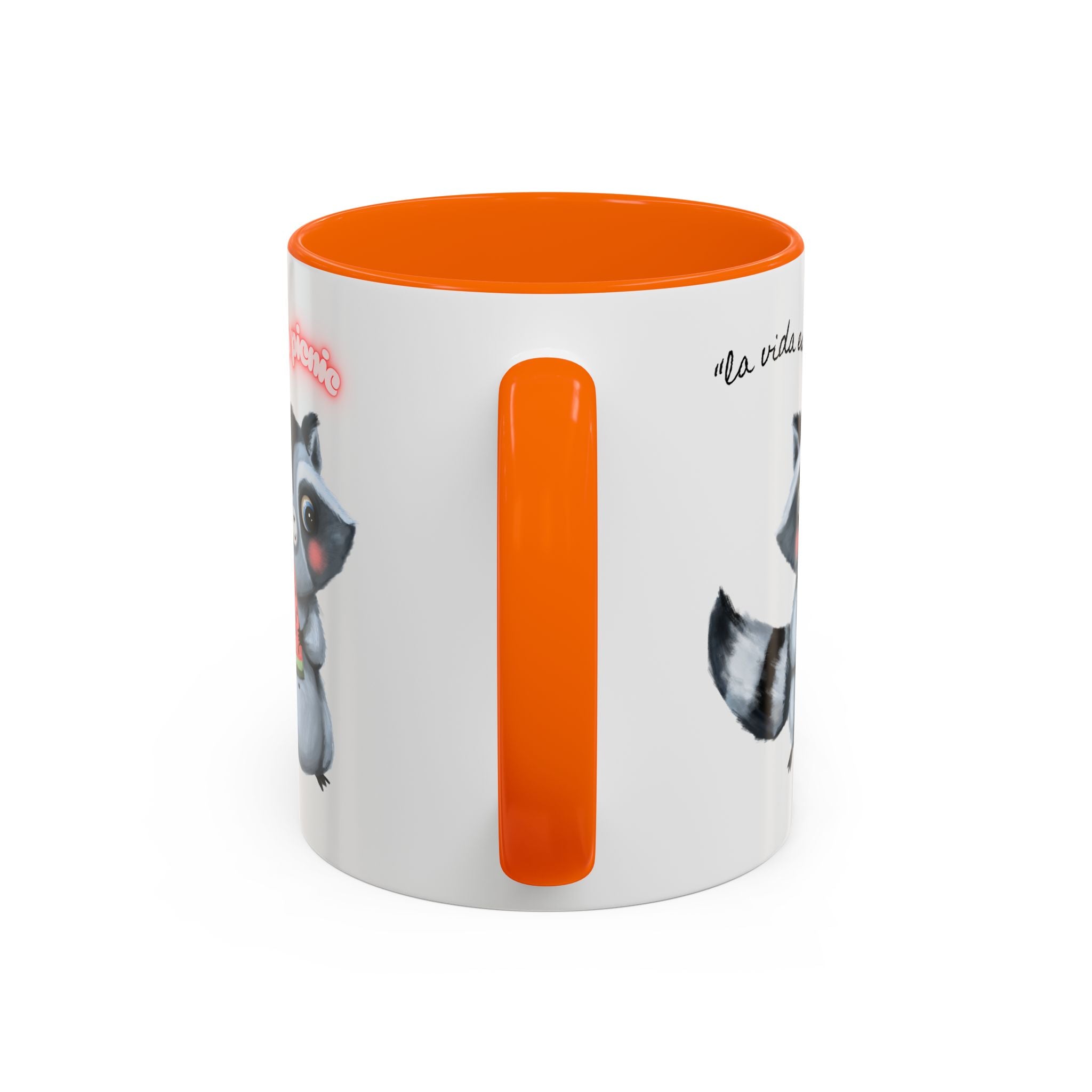 Raccoon-Themed Accent Coffee Mug | Cute Animal Mug for Home, Gift for Coffee Lovers, Nature Lovers, Birthday, Celebrate Life