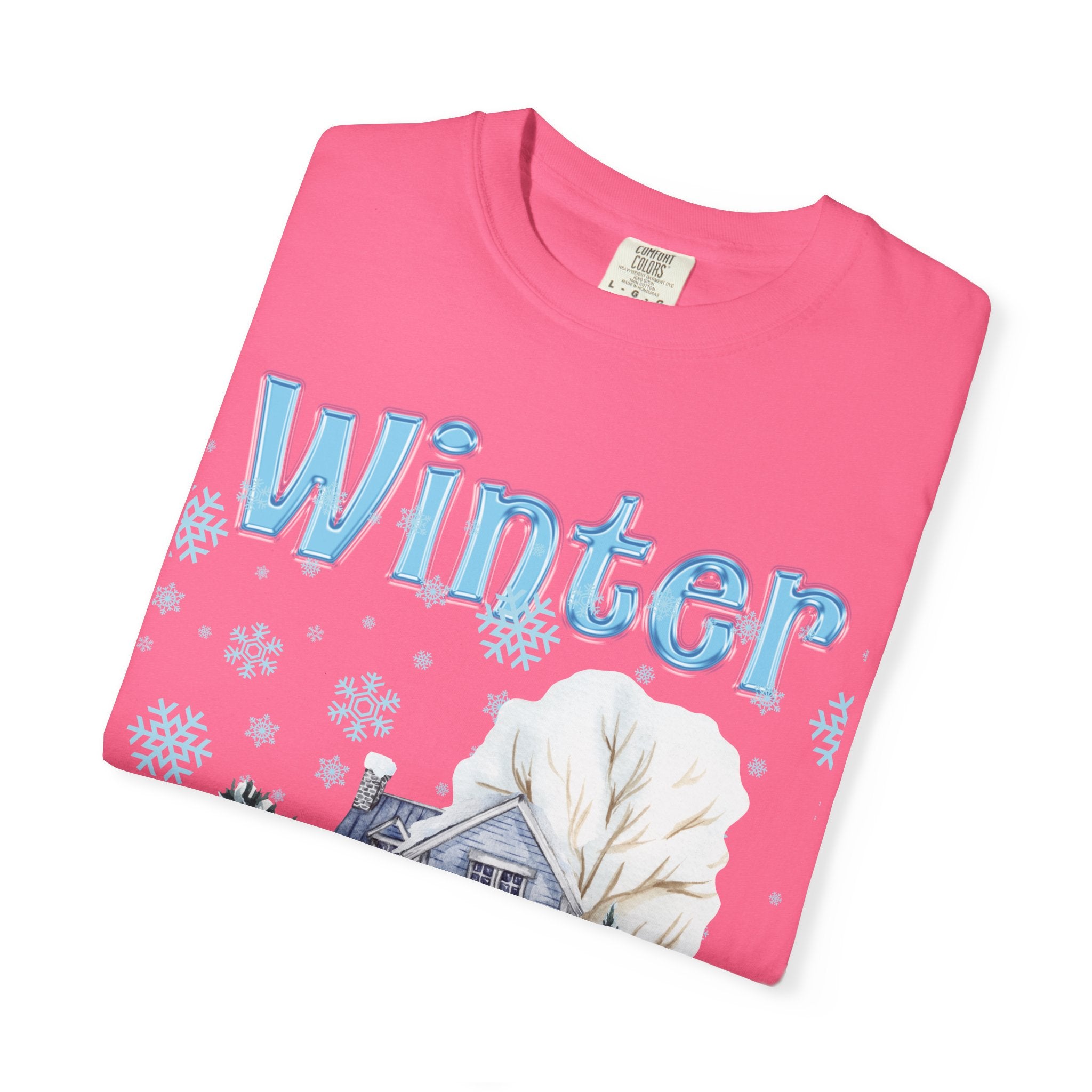 Winter-Themed Unisex Garment-Dyed T-shirt
