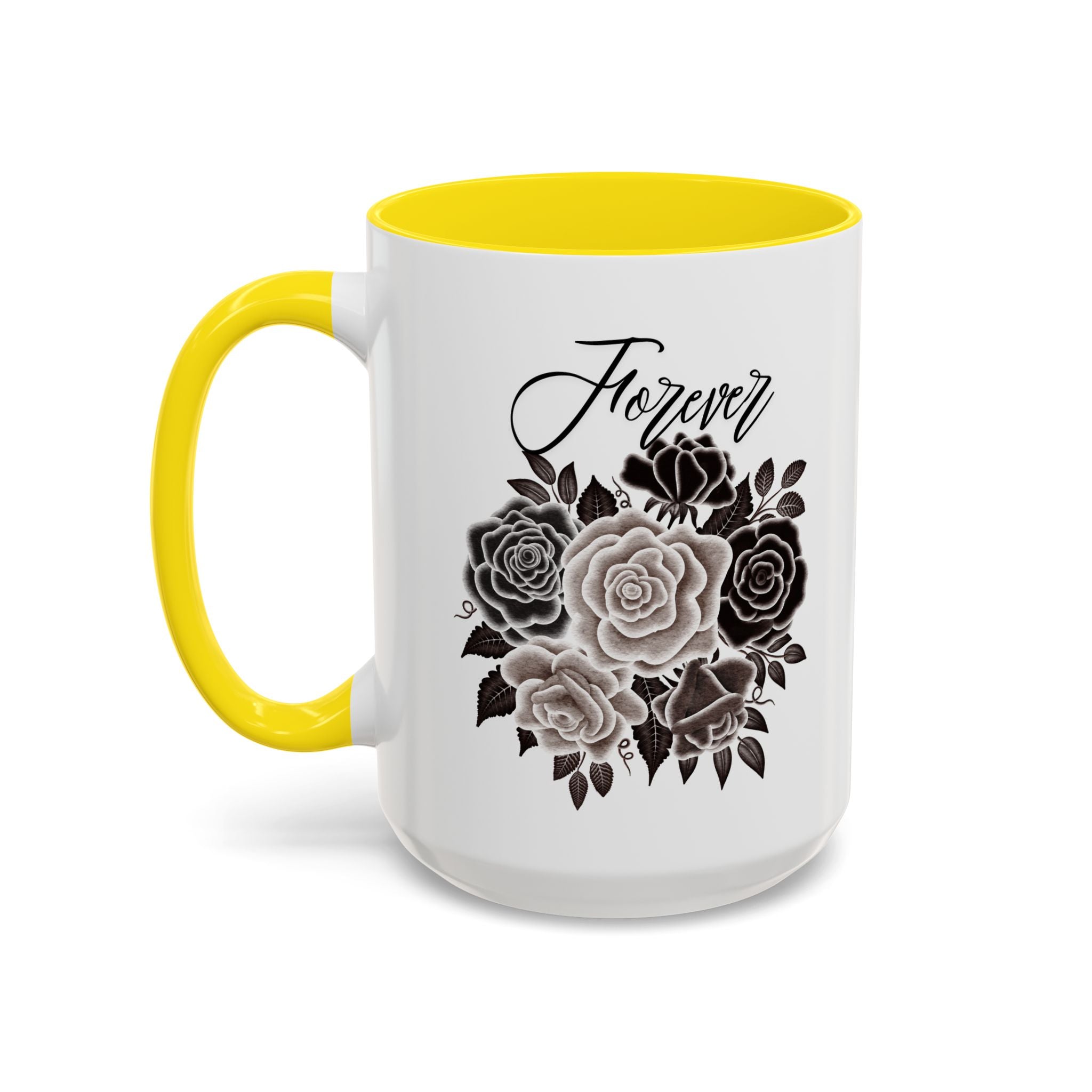 Elegant Floral Accent Coffee Mug for Coffee Lovers, Gift for Her, Home Decor, Valentine's Day, Birthday