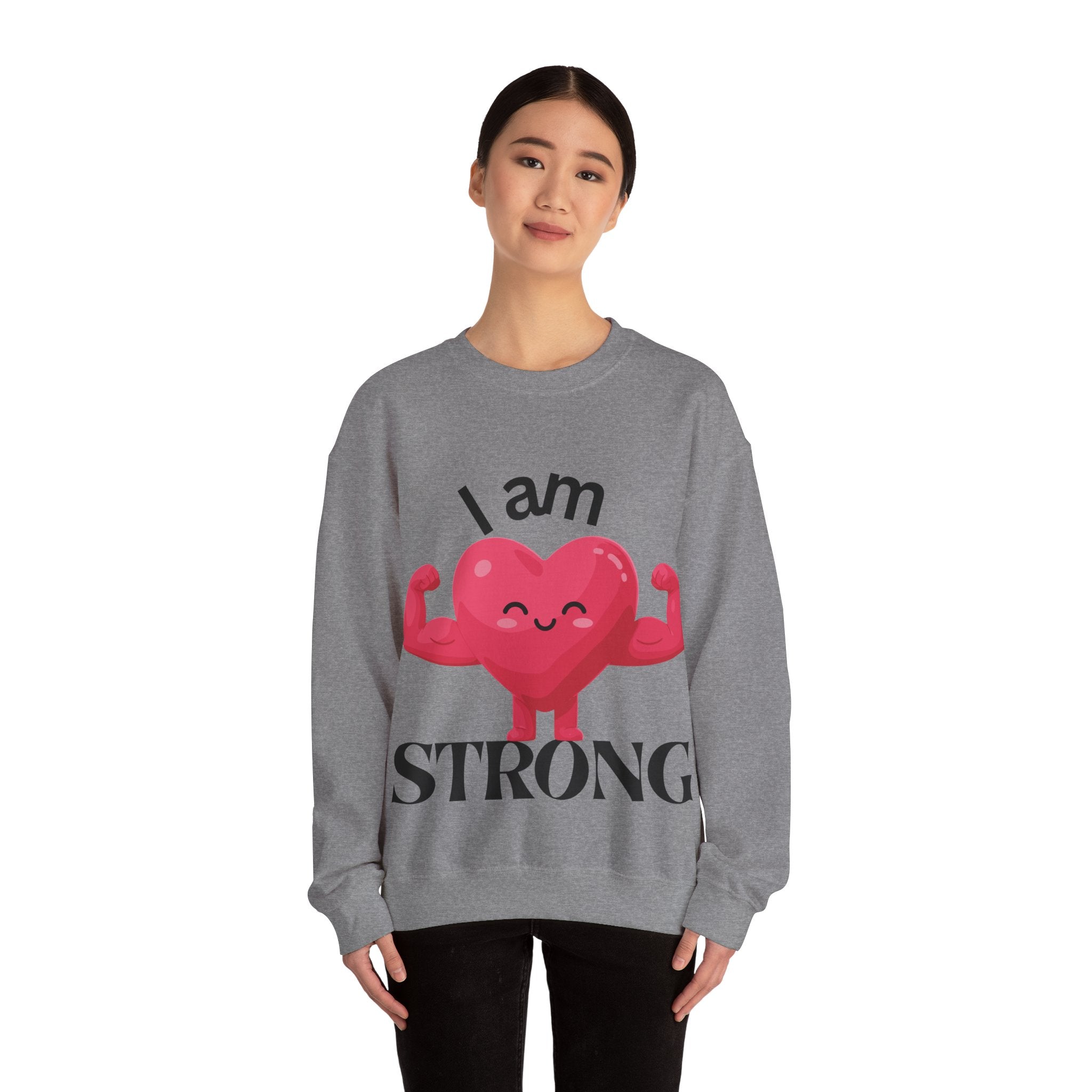 I Am Strong Heart Crewneck Sweatshirt