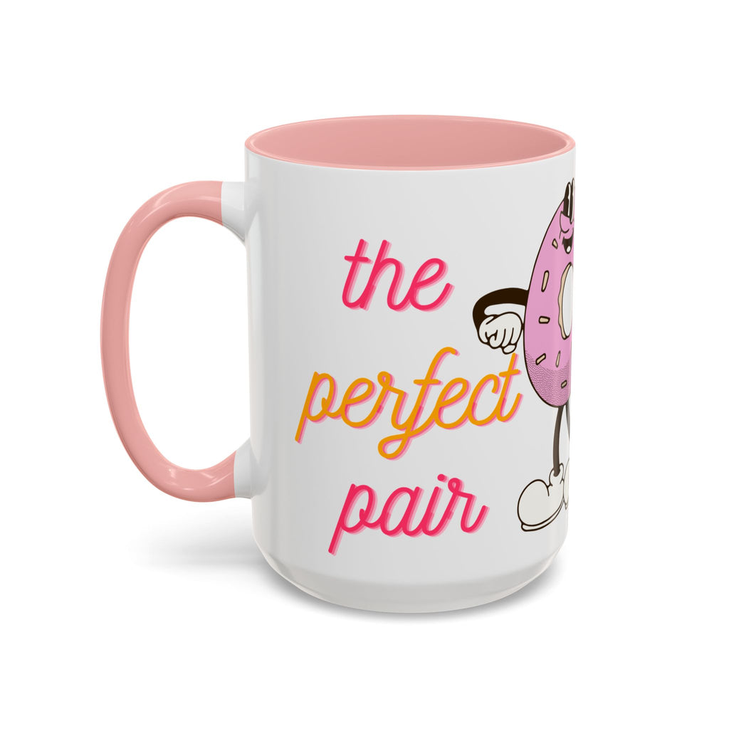 Like Coffee & Donuts Accent Coffee Mug — Cute Donut & Coffee Cup Design (11/15oz)