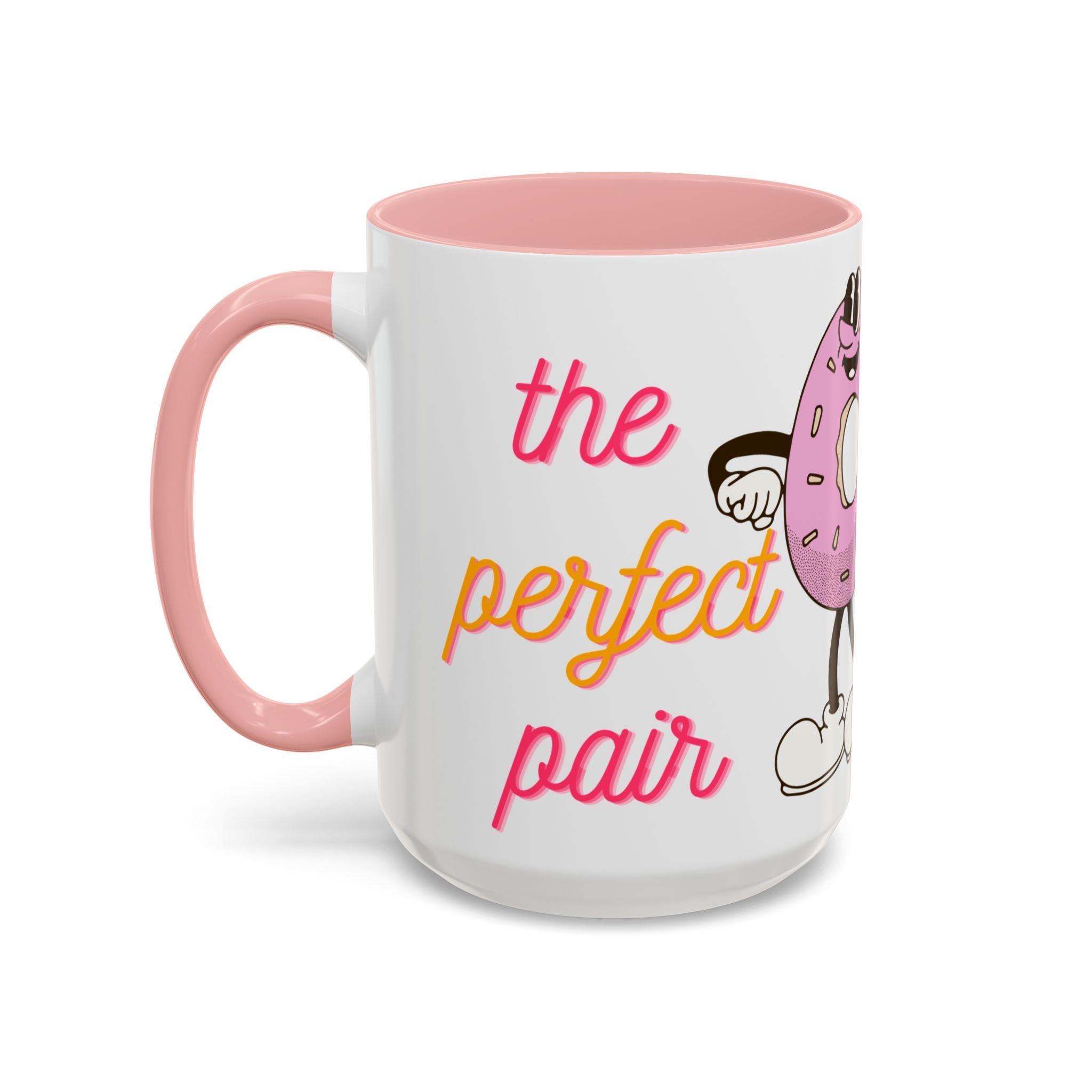 Like Coffee & Donuts Accent Coffee Mug — Cute Donut & Coffee Cup Design (11/15oz)