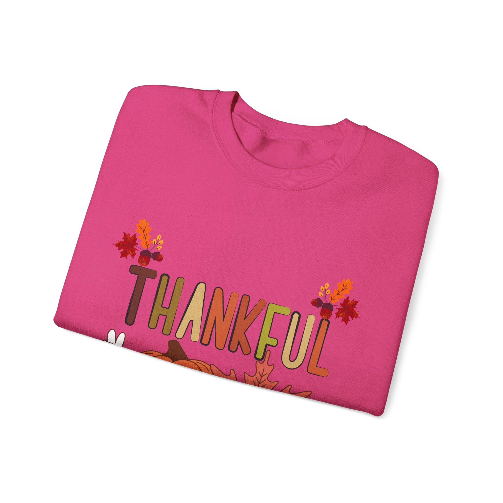 Thankful Autumn Crewneck Sweatshirt, Cozy Fall Sweater, Unisex Sweatshirt, Thanksgiving Gift, Cute Seasonal Apparel