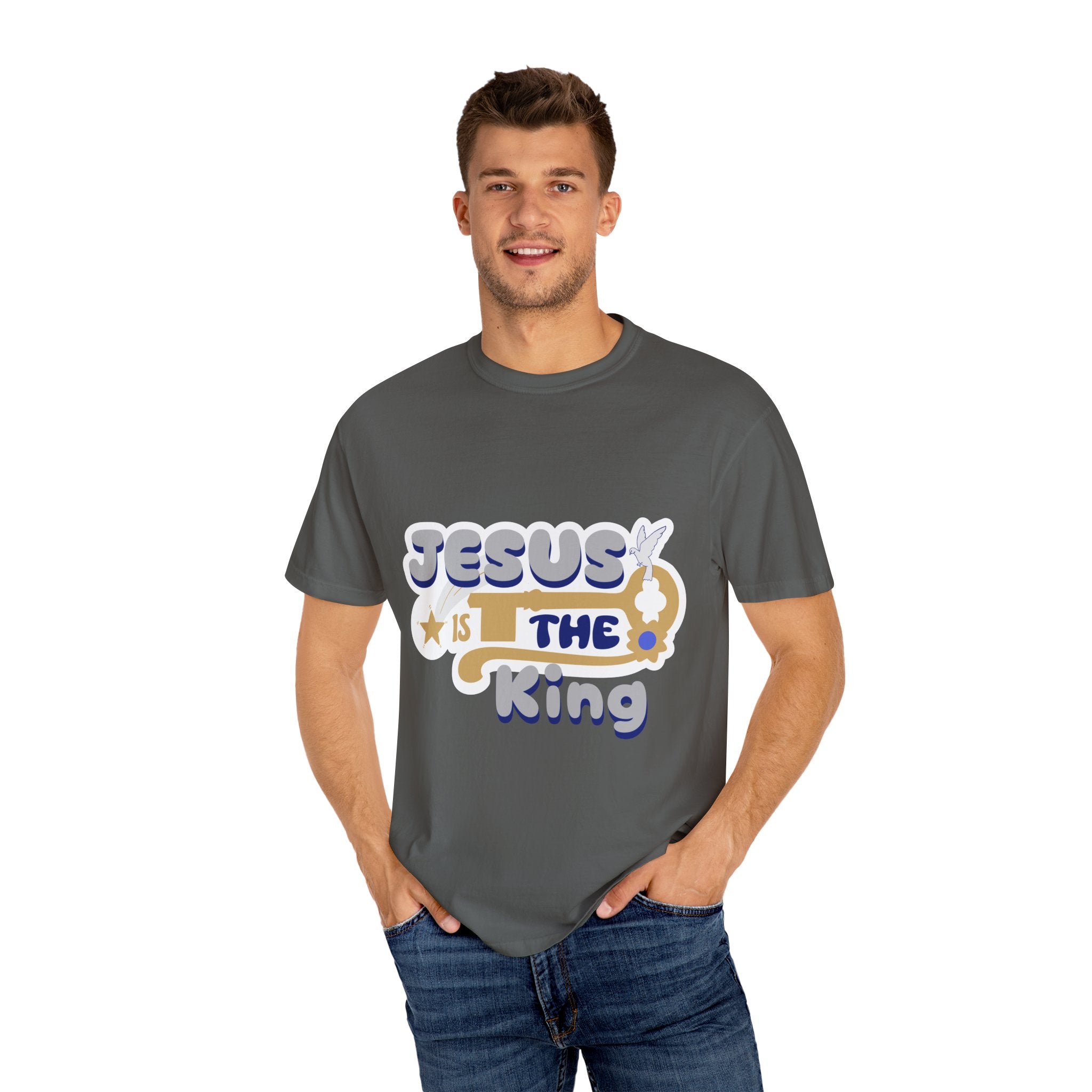 Jesus Is The King T-Shirt — Retro Christian Faith Tee
