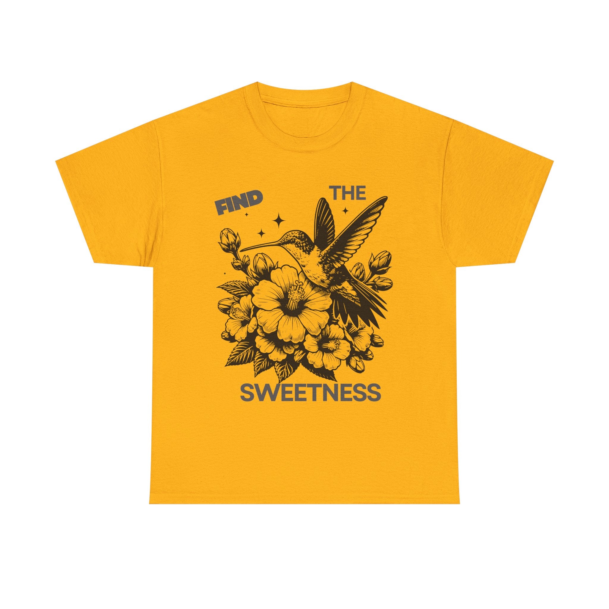 Find The Sweetness Tee — Floral Hummingbird Graphic T-Shirt