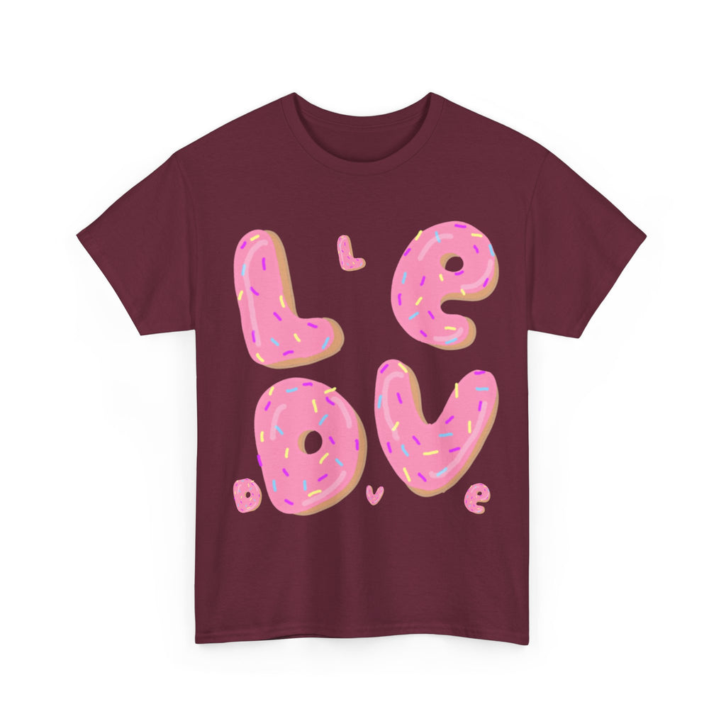 Sweet Love Donut Tee - Unisex Heavy Cotton T-Shirt for Foodies and Fun-Lovers