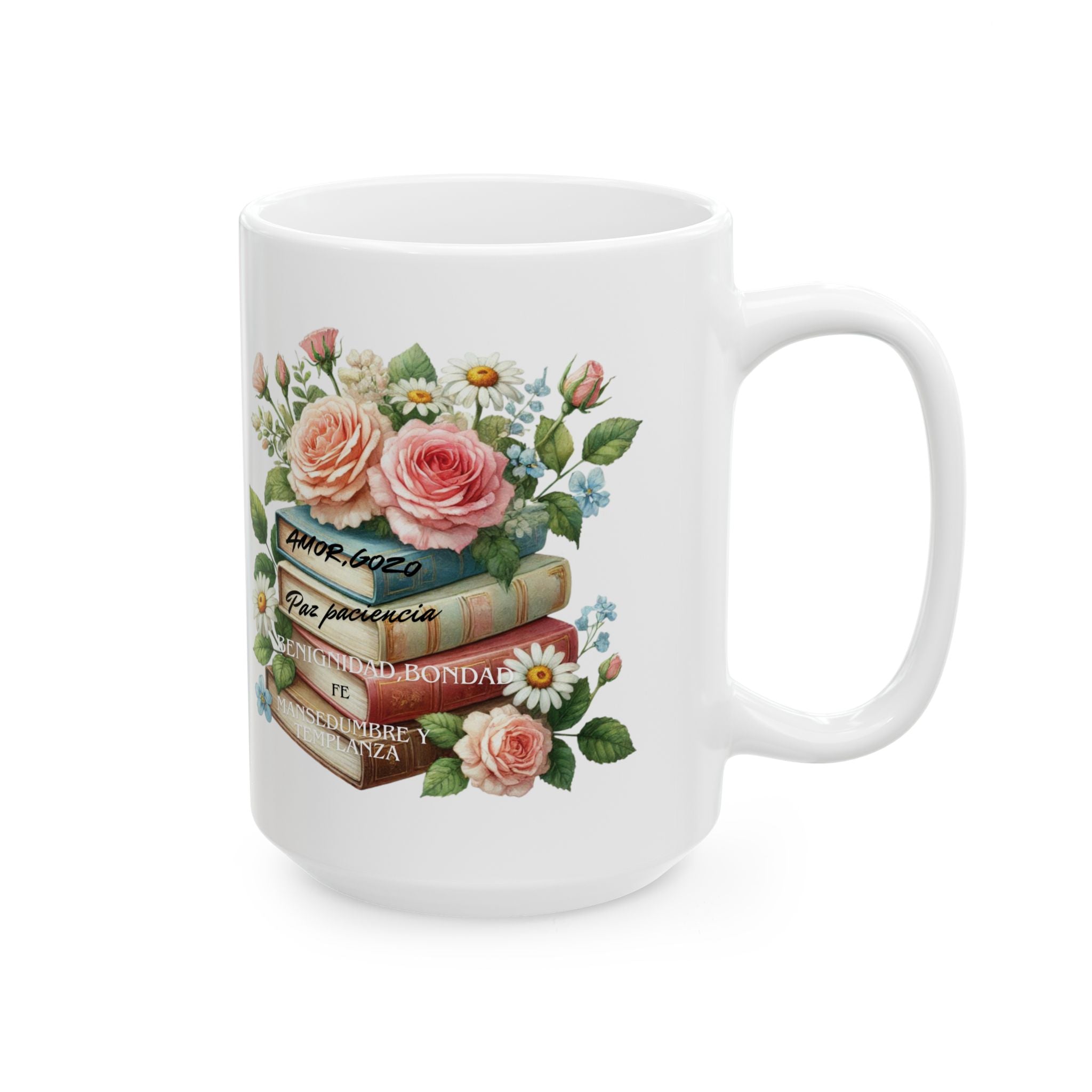 Floral Book Lovers Ceramic Mug - Perfect Gift for Readers, Tea/Coffee Lovers, Home Decor, Office Essentials, Bookish Accessories