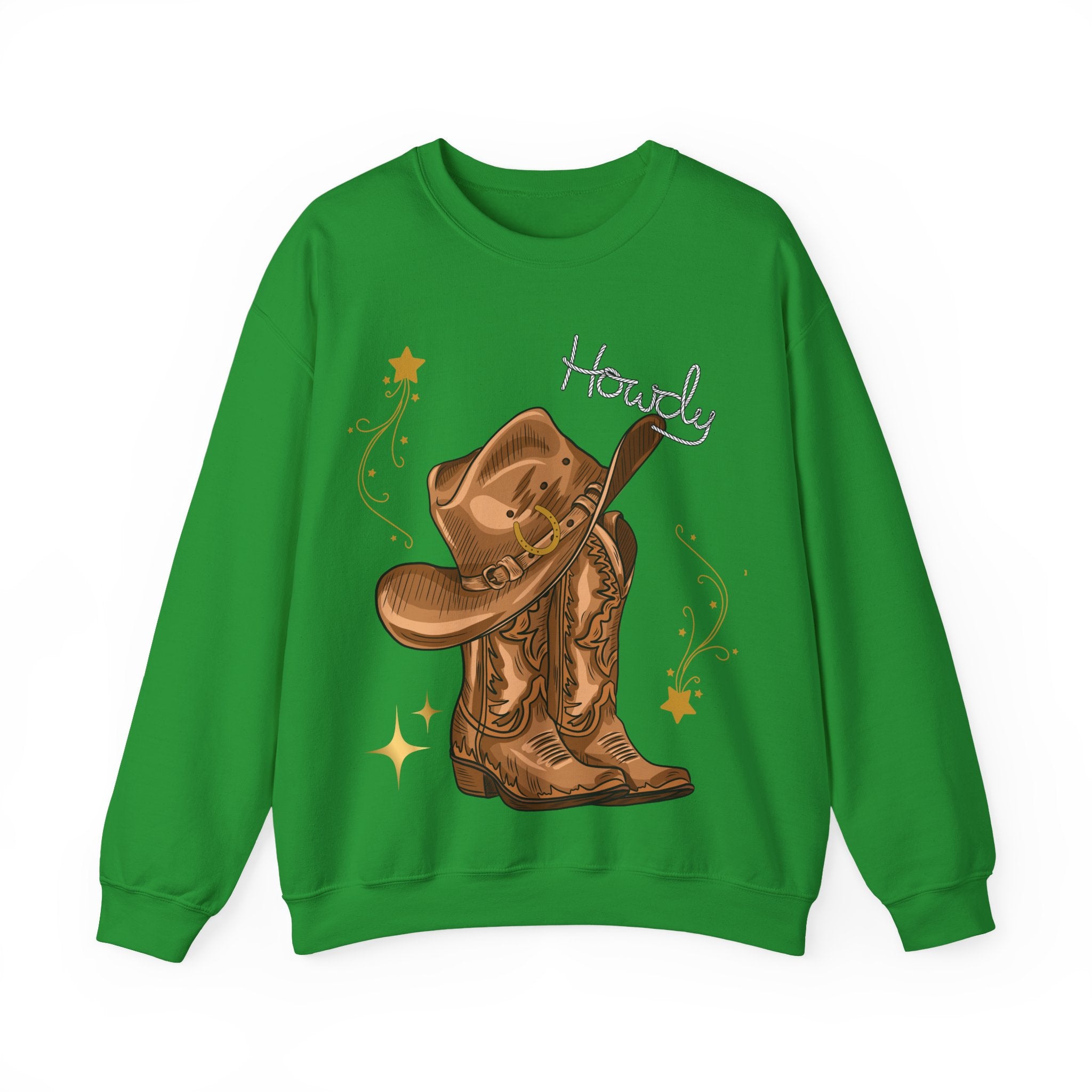 Howdy Cowboy Crewneck Sweatshirt | Unisex Sweatshirt, Western Apparel, Fall Fashion, Gift for Him/Her, Casual Wear