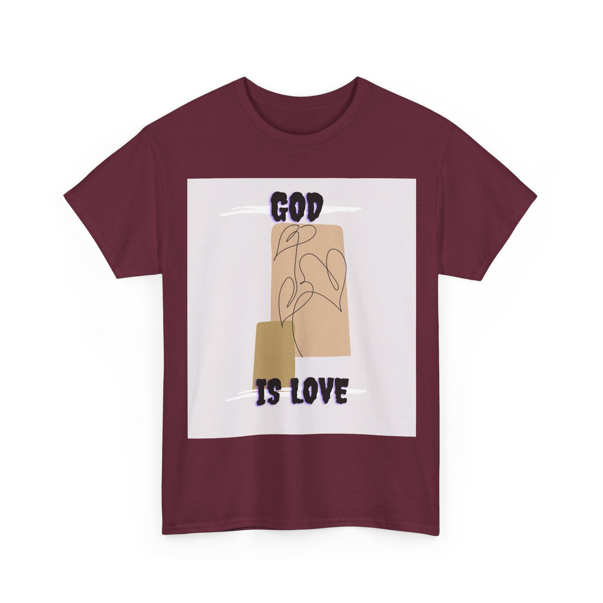 God Is Love Unisex Heavy Cotton Tee, Inspirational T-Shirt, Faith-Based Apparel, Christian Gift, Everyday Wear