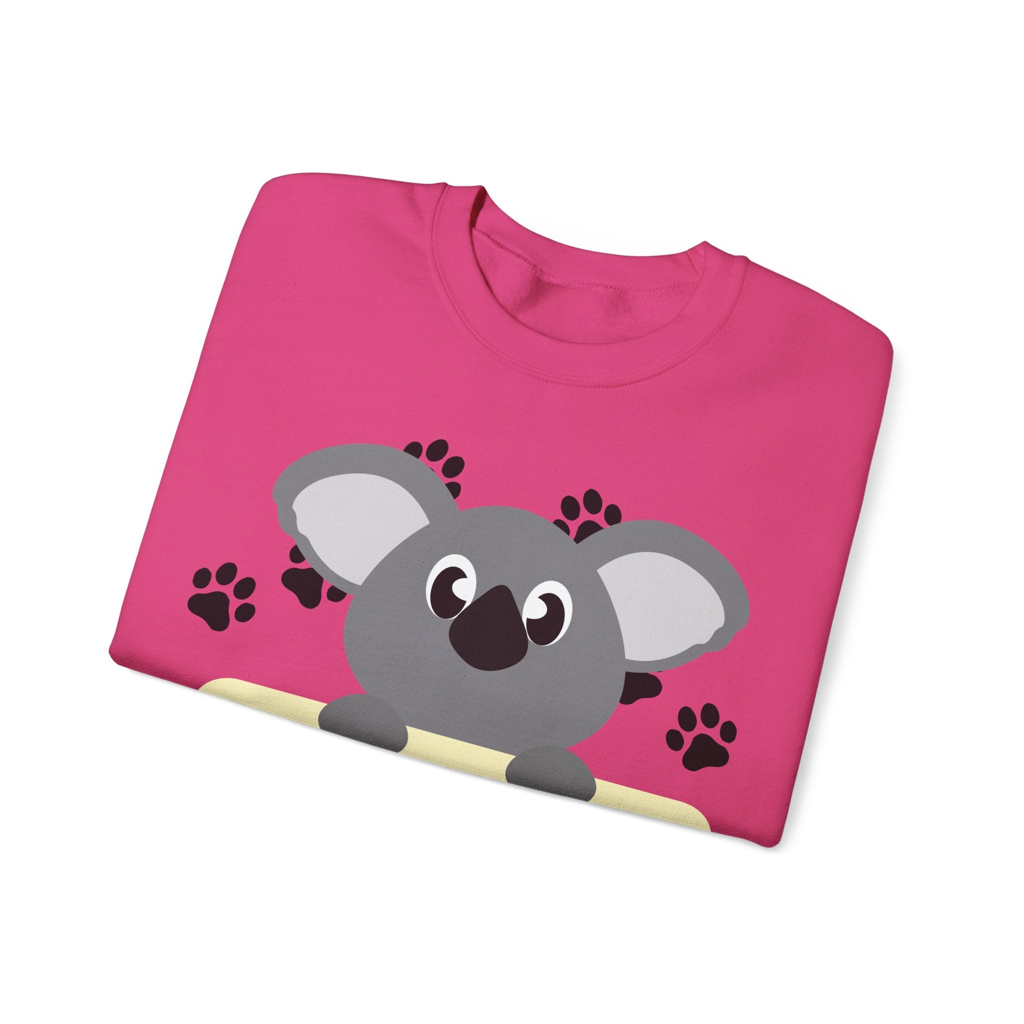 Cute Koala Hello Sweatshirt, Unisex Cozy Crewneck, Pet Lover Gift, Animal Lover Apparel, Fun Casual Wear, Cute Graphic Sweater