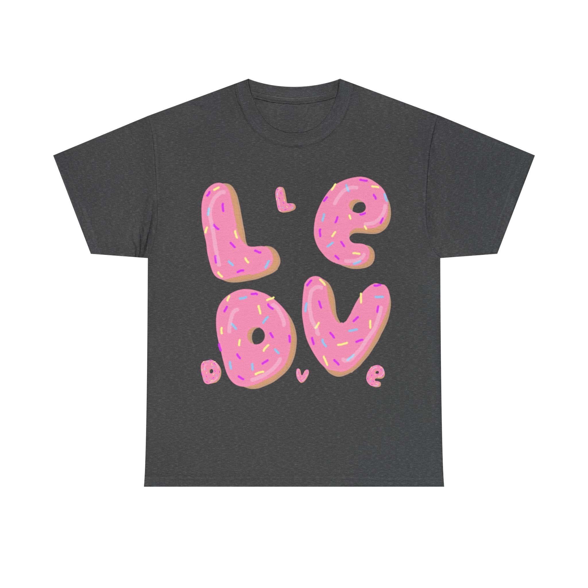 Sweet Love Donut Tee - Unisex Heavy Cotton T-Shirt for Foodies and Fun-Lovers
