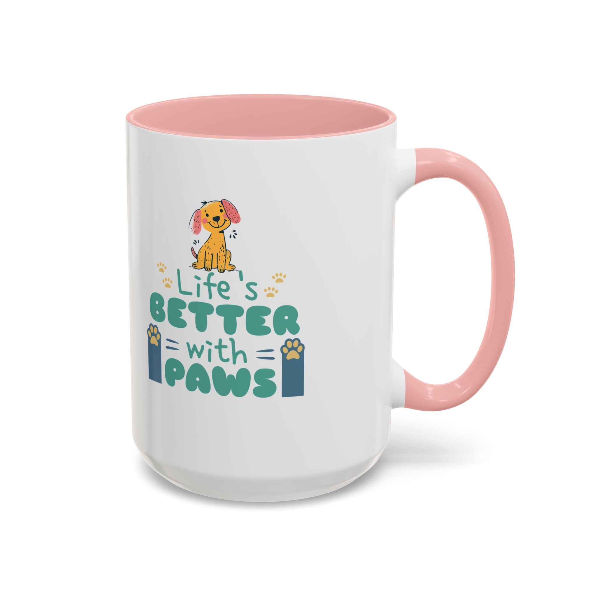 Life's Better with Paws Mug - Pet Lover's Coffee Cup, Dog Themed Gift, Animal Lover Present, Cute Ceramic Mug, Fun Pet Owner Gift