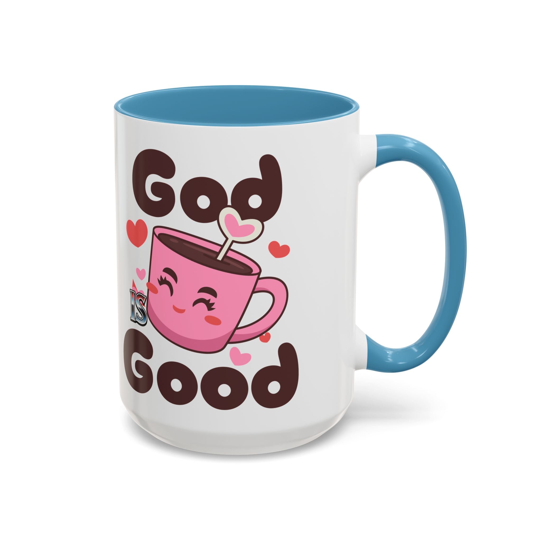 Cute God is Good Coffee Mug | Love Inspired Drinkware for Coffee Lovers, Gift for Friends, Anniversaries, Home Decor, Faith-Based Gifts