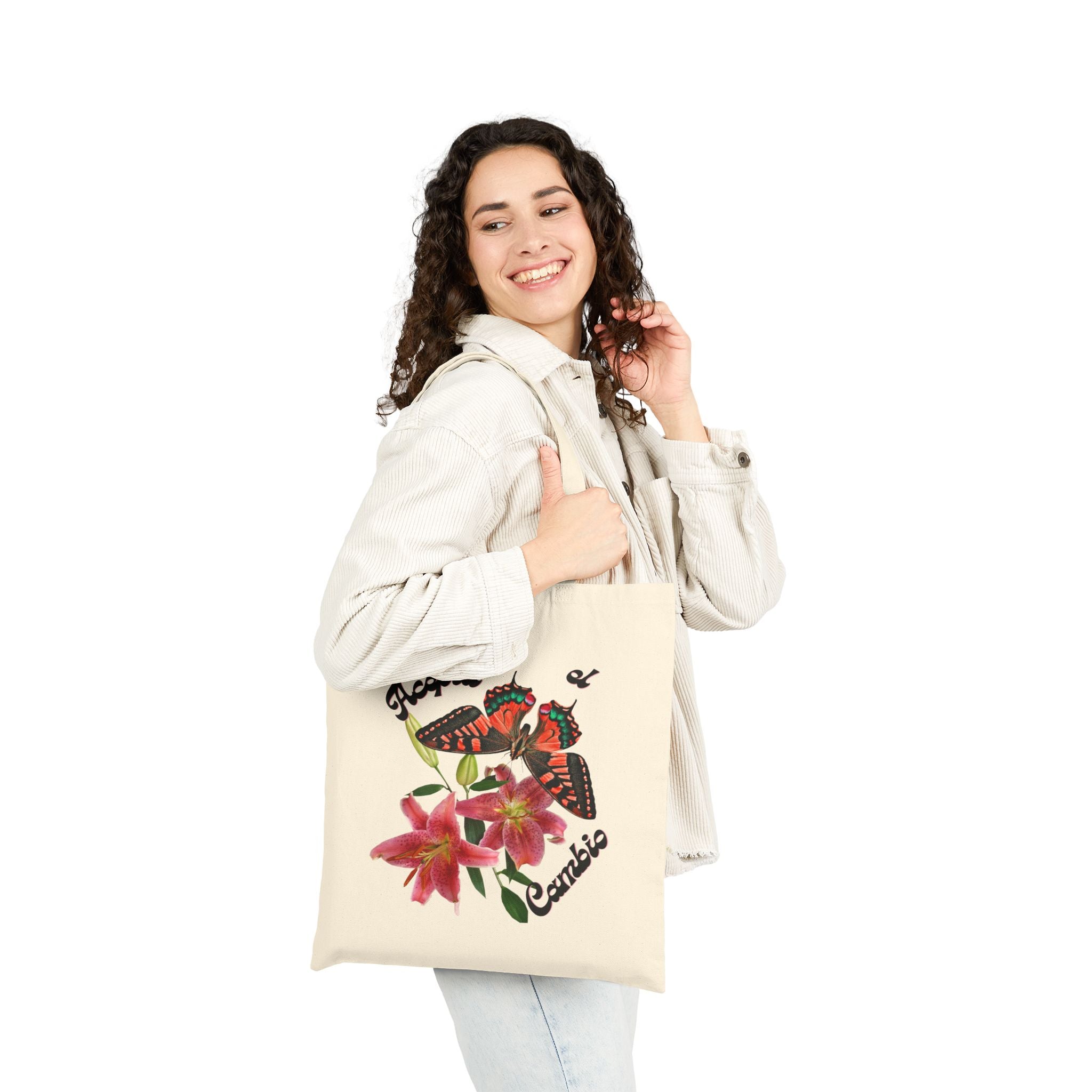 Vibrant Floral Tote Bag | Eco-Friendly Cotton Canvas | Perfect for Shopping, Picnics, or Everyday Use | Gift for Nature Lovers