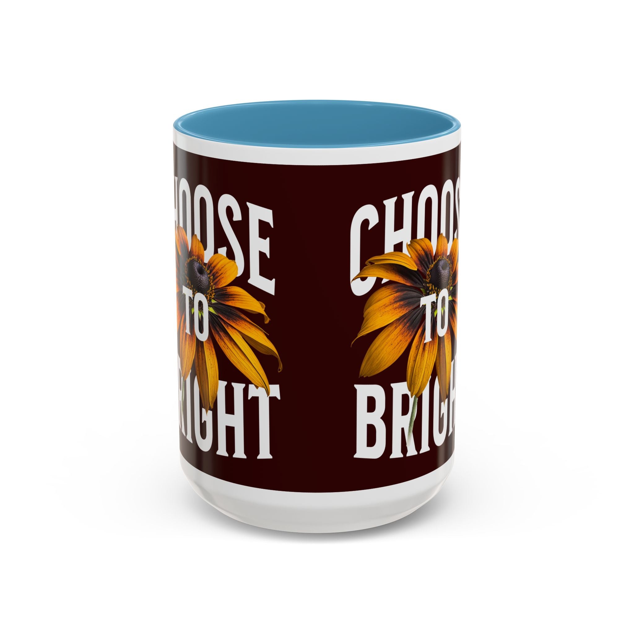 Choose to Be Bright Coffee Mug — Sunflower Accent Ceramic Mug (11/15oz)
