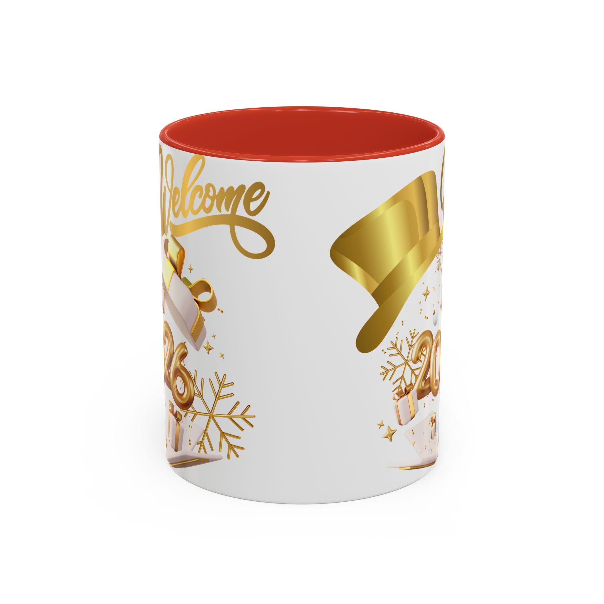 2026 New Year Coffee Mug — "Welcome 2026" Gold Celebration Accent Mug