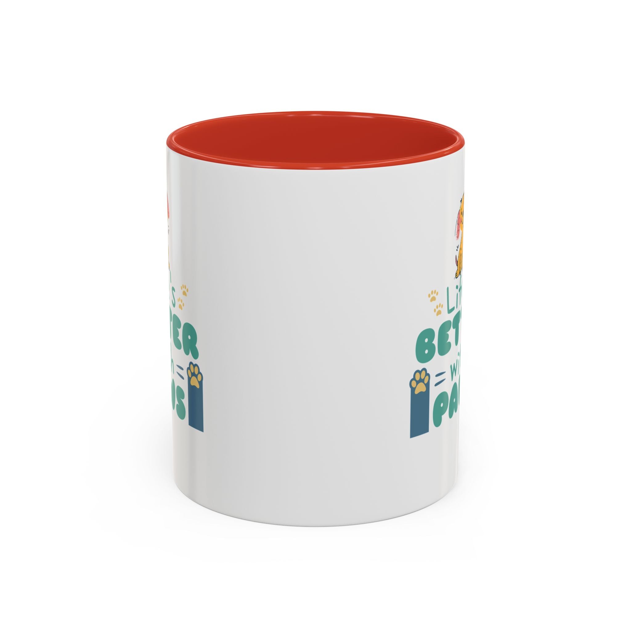 Life's Better with Paws Mug - Pet Lover's Coffee Cup, Dog Themed Gift, Animal Lover Present, Cute Ceramic Mug, Fun Pet Owner Gift