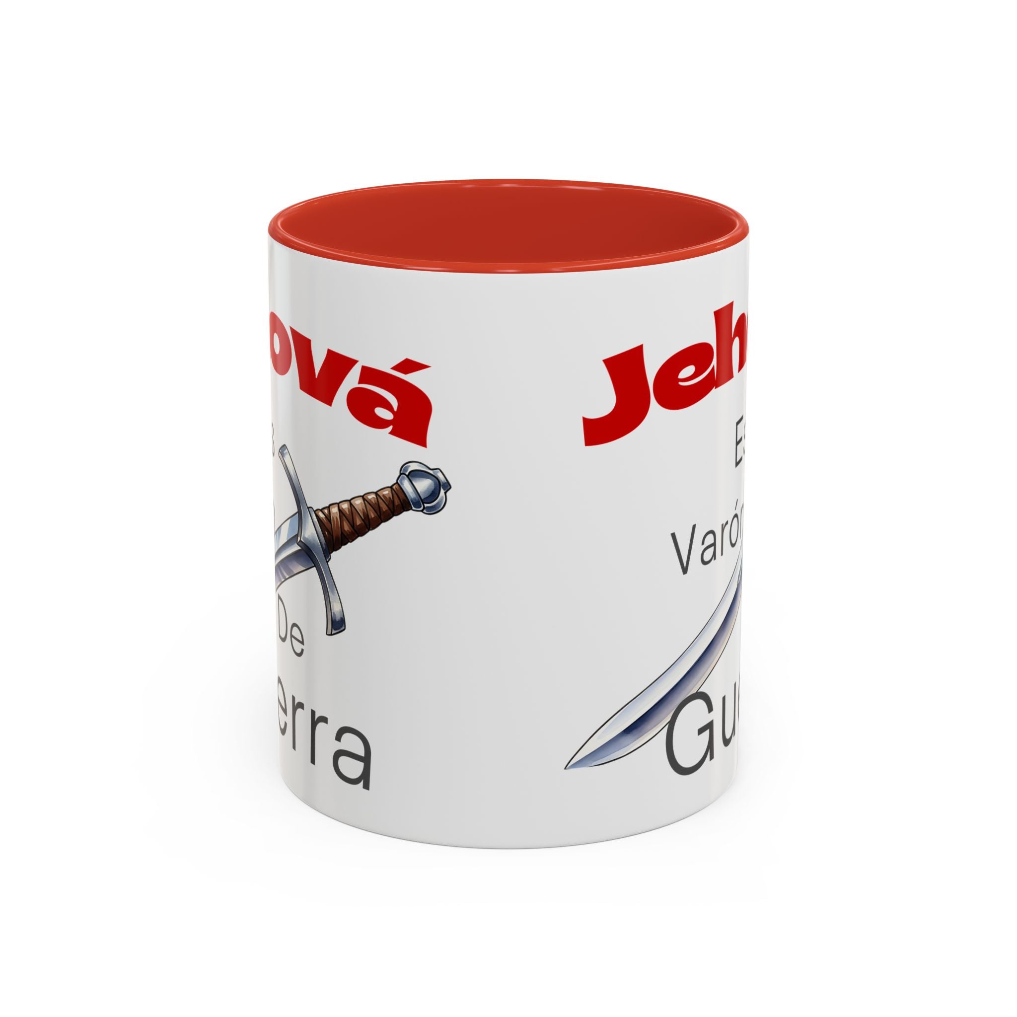 Jehovah Es Varón de Guerra Coffee Mug — Spanish Faith Sword Accent Mug (11/15oz)