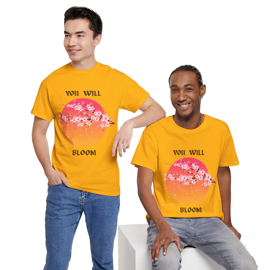 You Will Bloom T-Shirt — Cherry Blossom Inspirational Tee