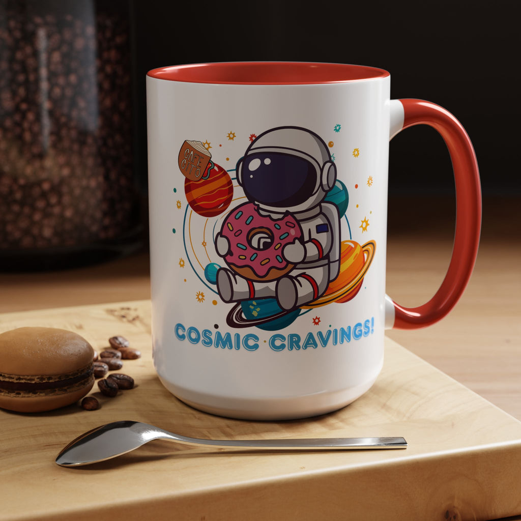 Cosmic Cravings Coffee Mug, Space-Themed Drinkware, Cute Astronaut Gift, Fun Kitchen Decor, Perfect for Space Lovers!