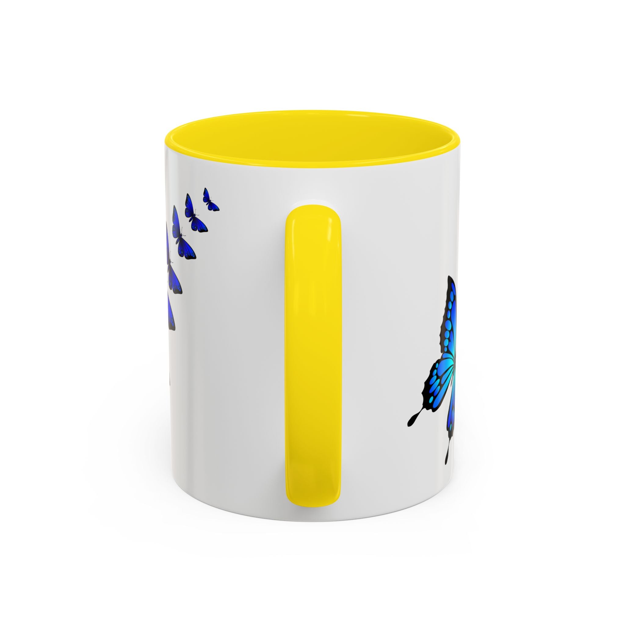 Butterfly Accent Coffee Mug | Colorful Butterfly Design | Perfect Gift for Nature Lovers | Home & Office Decor | 11oz & 15oz