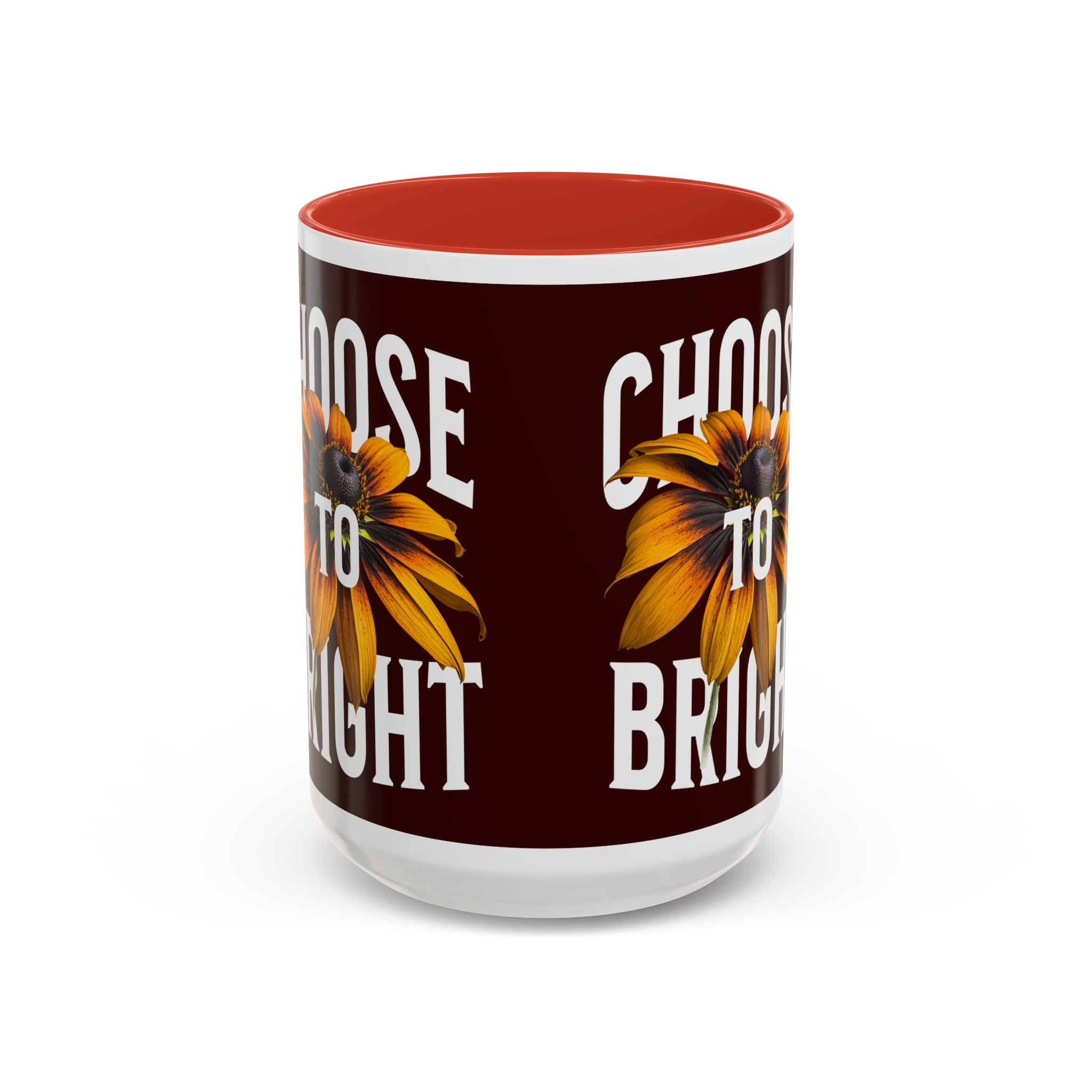 Choose to Be Bright Coffee Mug — Sunflower Accent Ceramic Mug (11/15oz)