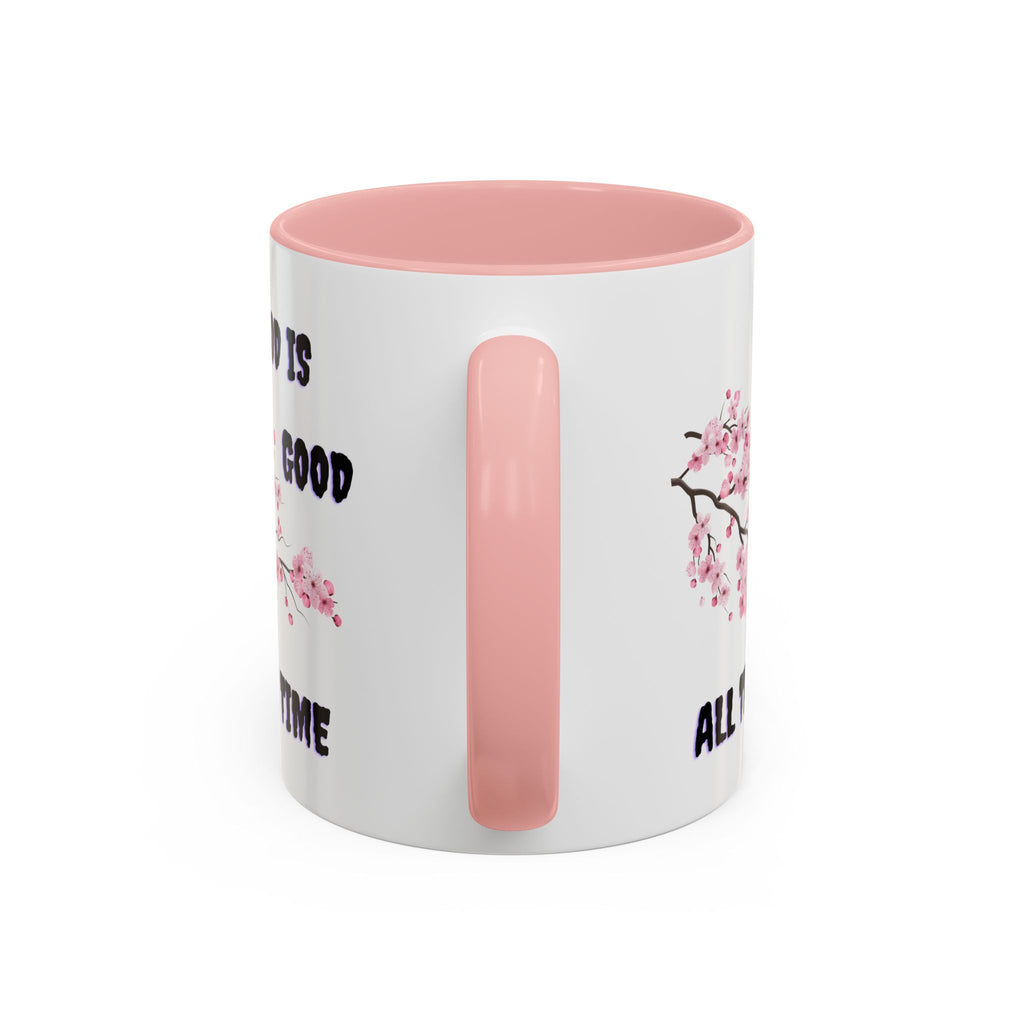 Inspirational Coffee Mug - God is Good, Floral Design, Gift for Faith Friends, Perfect for Mother's Day, Church Gatherings, Daily Motivation