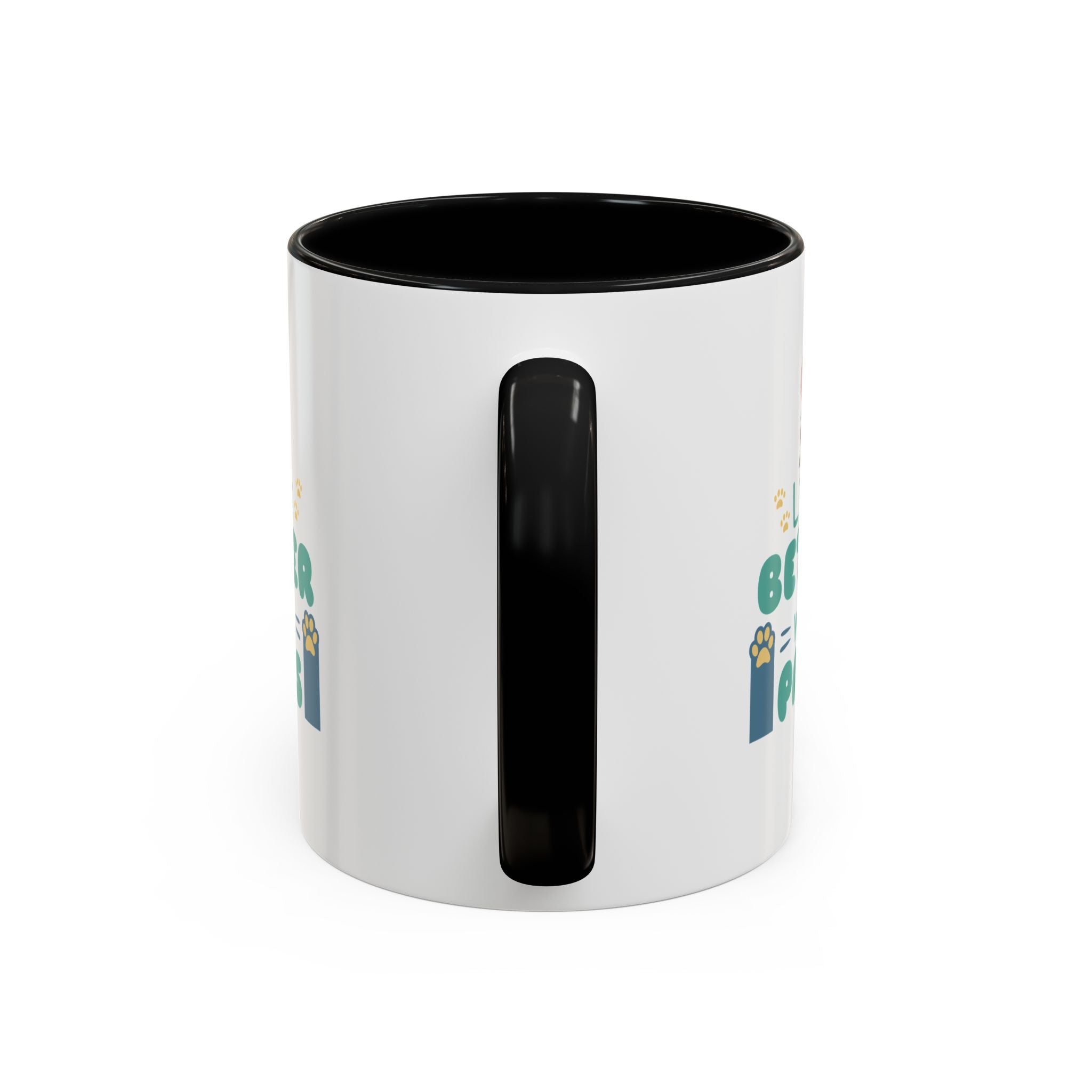 Life's Better with Paws Mug - Pet Lover's Coffee Cup, Dog Themed Gift, Animal Lover Present, Cute Ceramic Mug, Fun Pet Owner Gift