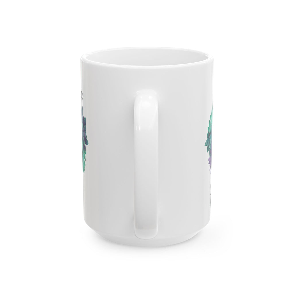 Succulent Love Ceramic Mug – 'I Love You More' Floral Coffee Cup (11oz & 15oz)