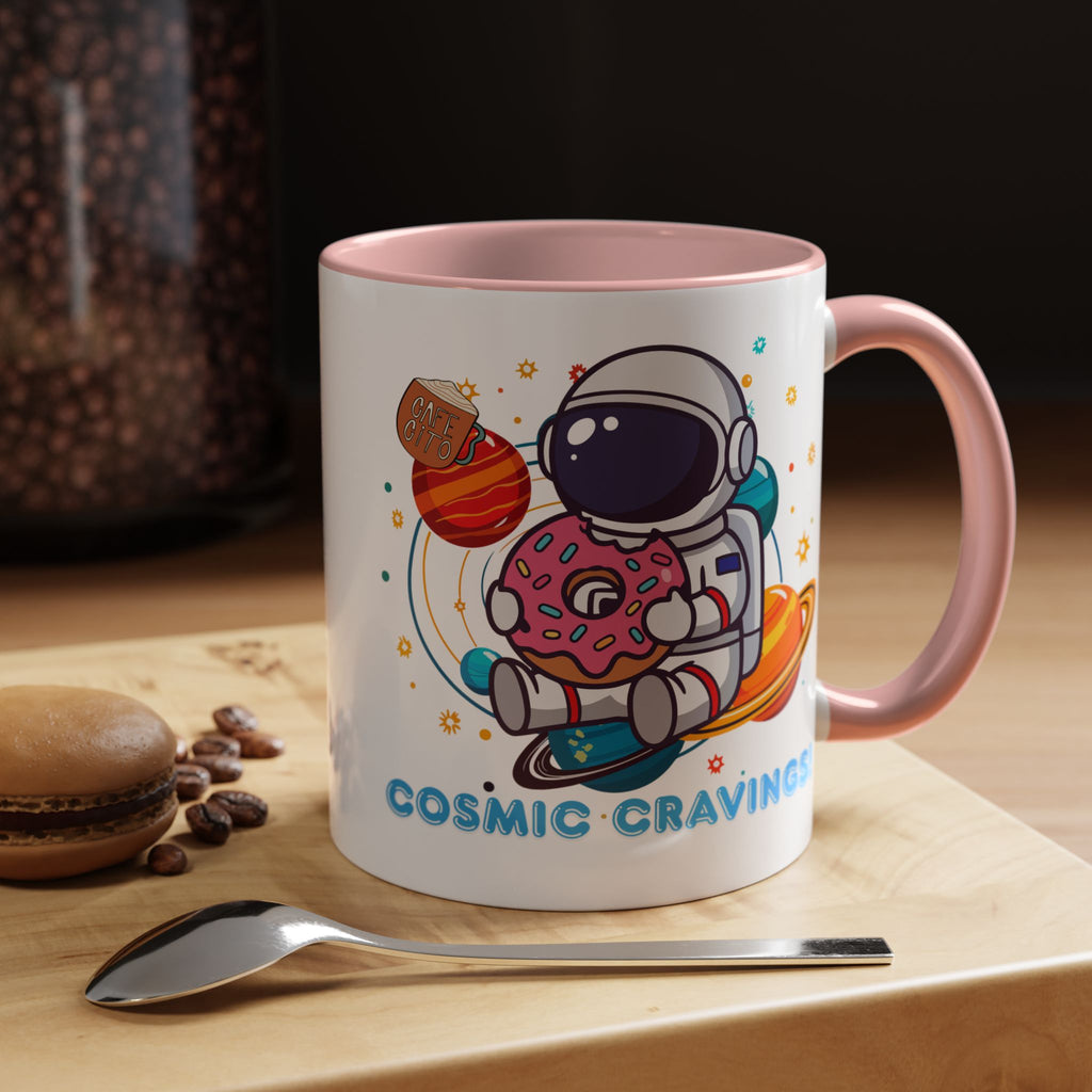 Cosmic Cravings Coffee Mug, Space-Themed Drinkware, Cute Astronaut Gift, Fun Kitchen Decor, Perfect for Space Lovers!