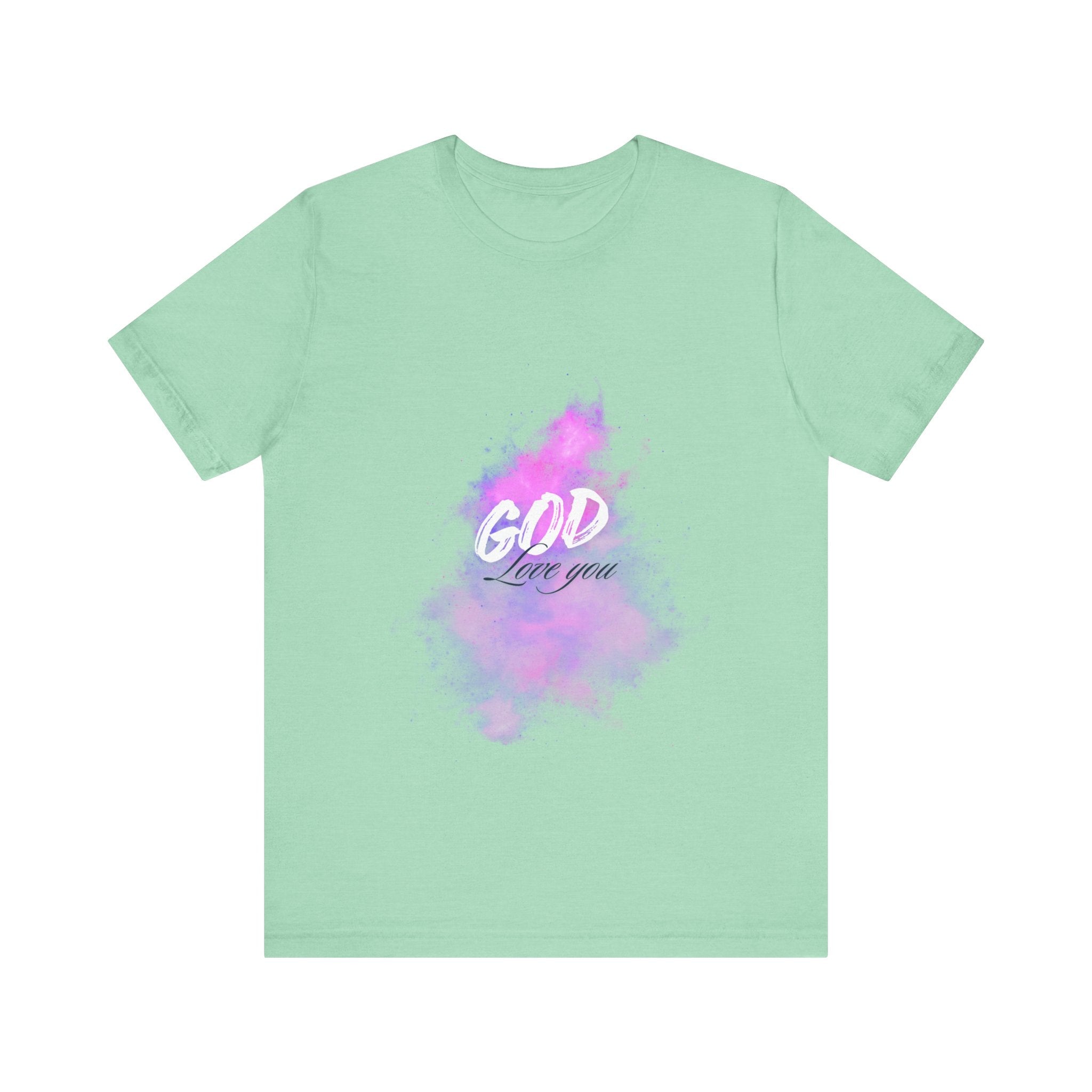 God Love You Tee - Inspirational Short Sleeve Shirt, Faith-Based Gift, Christian Apparel, Motivational T-Shirt, Perfect for Worship