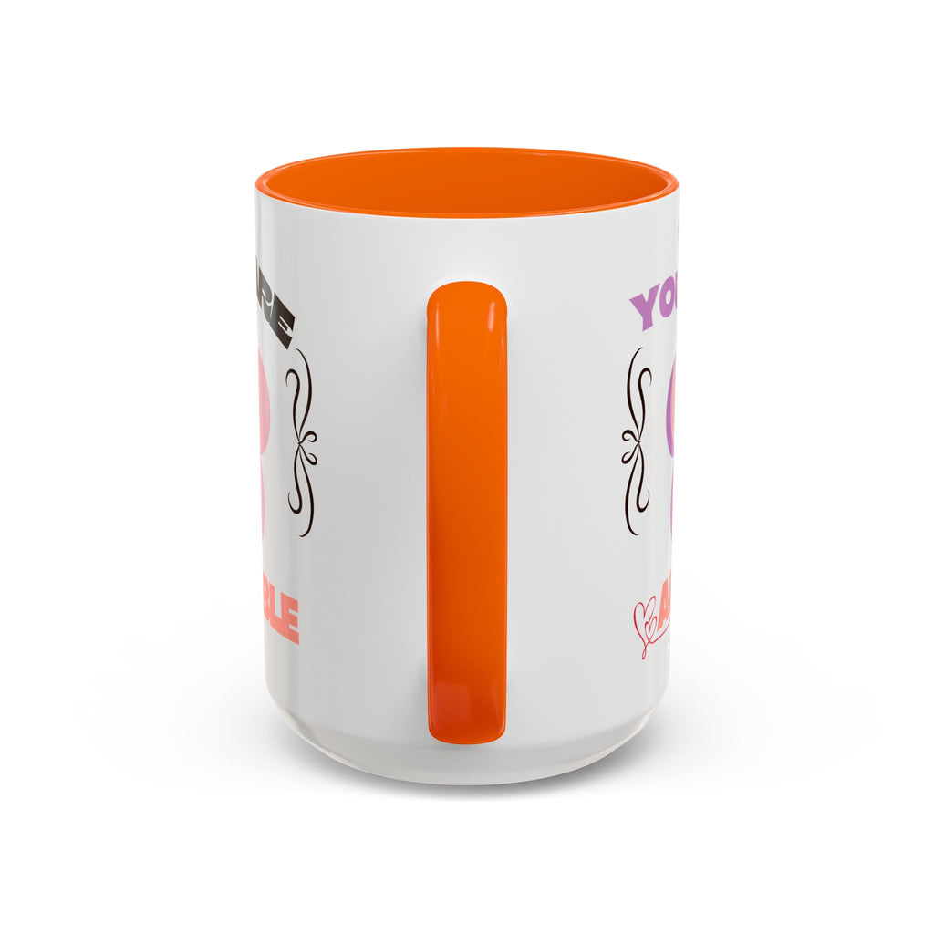 You Are Adorable Coffee Mug — Cute Pink Flower Accent Mug (11/15oz)