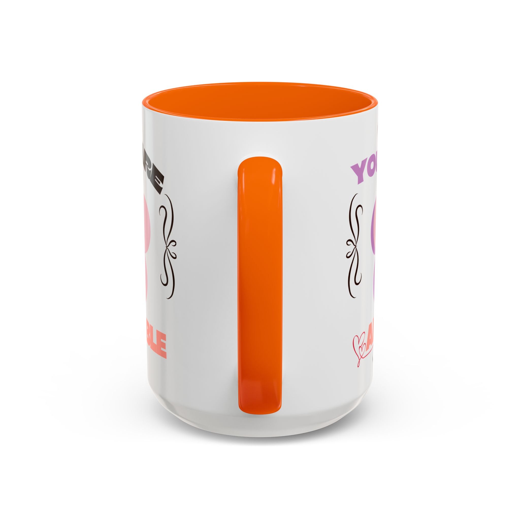 You Are Adorable Coffee Mug — Cute Pink Flower Accent Mug (11/15oz)