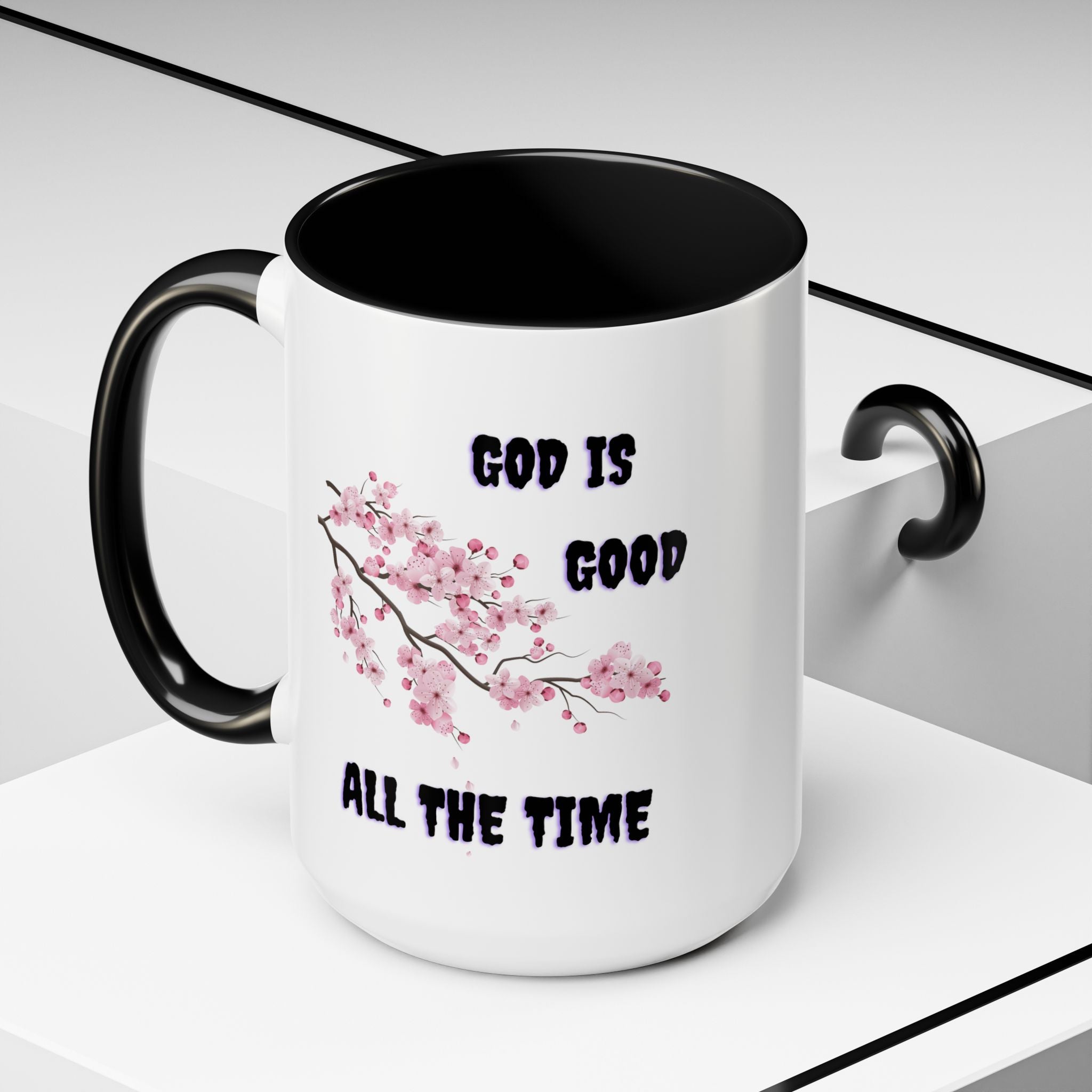 Inspirational Coffee Mug - God is Good, Floral Design, Gift for Faith Friends, Perfect for Mother's Day, Church Gatherings, Daily Motivation