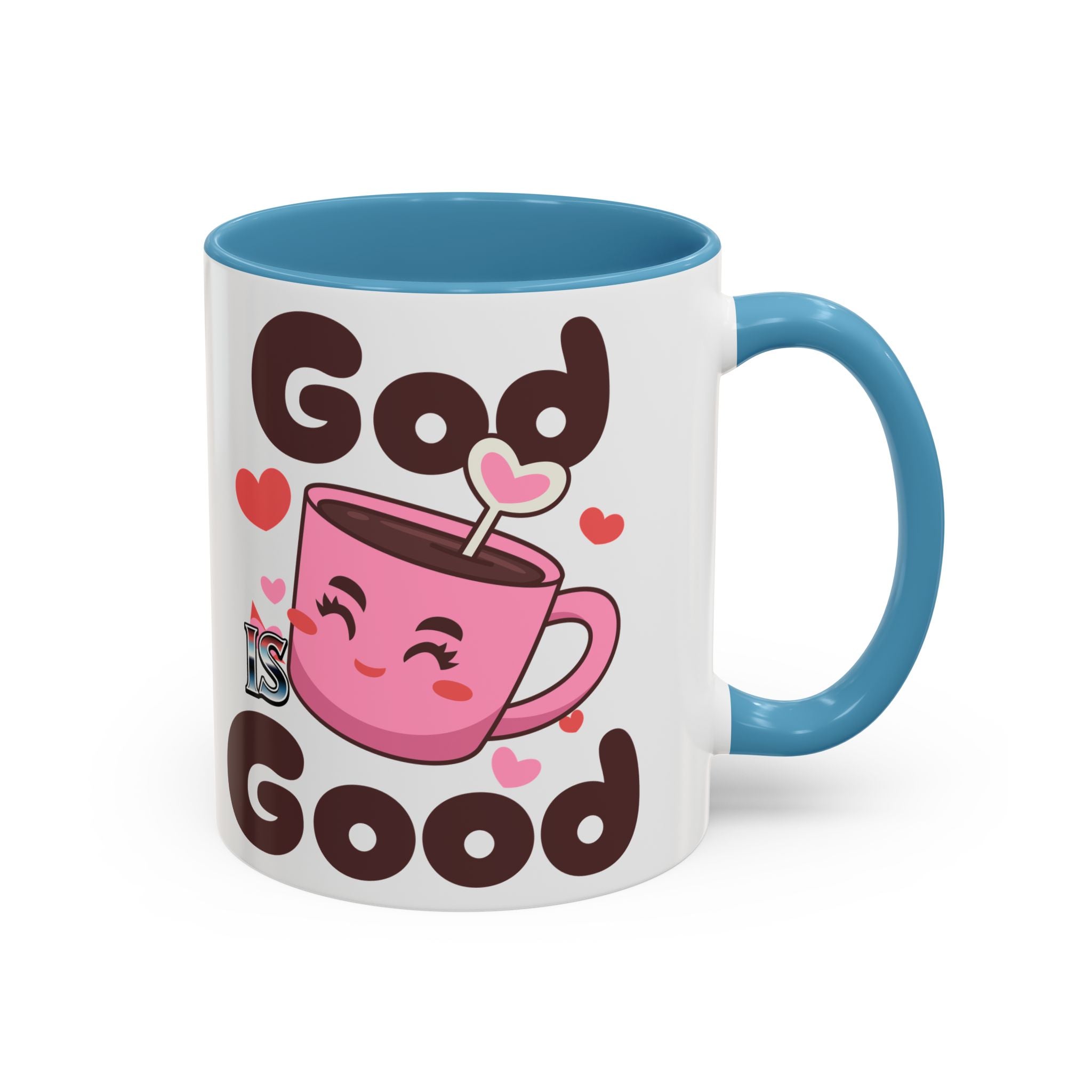 Cute God is Good Coffee Mug | Love Inspired Drinkware for Coffee Lovers, Gift for Friends, Anniversaries, Home Decor, Faith-Based Gifts