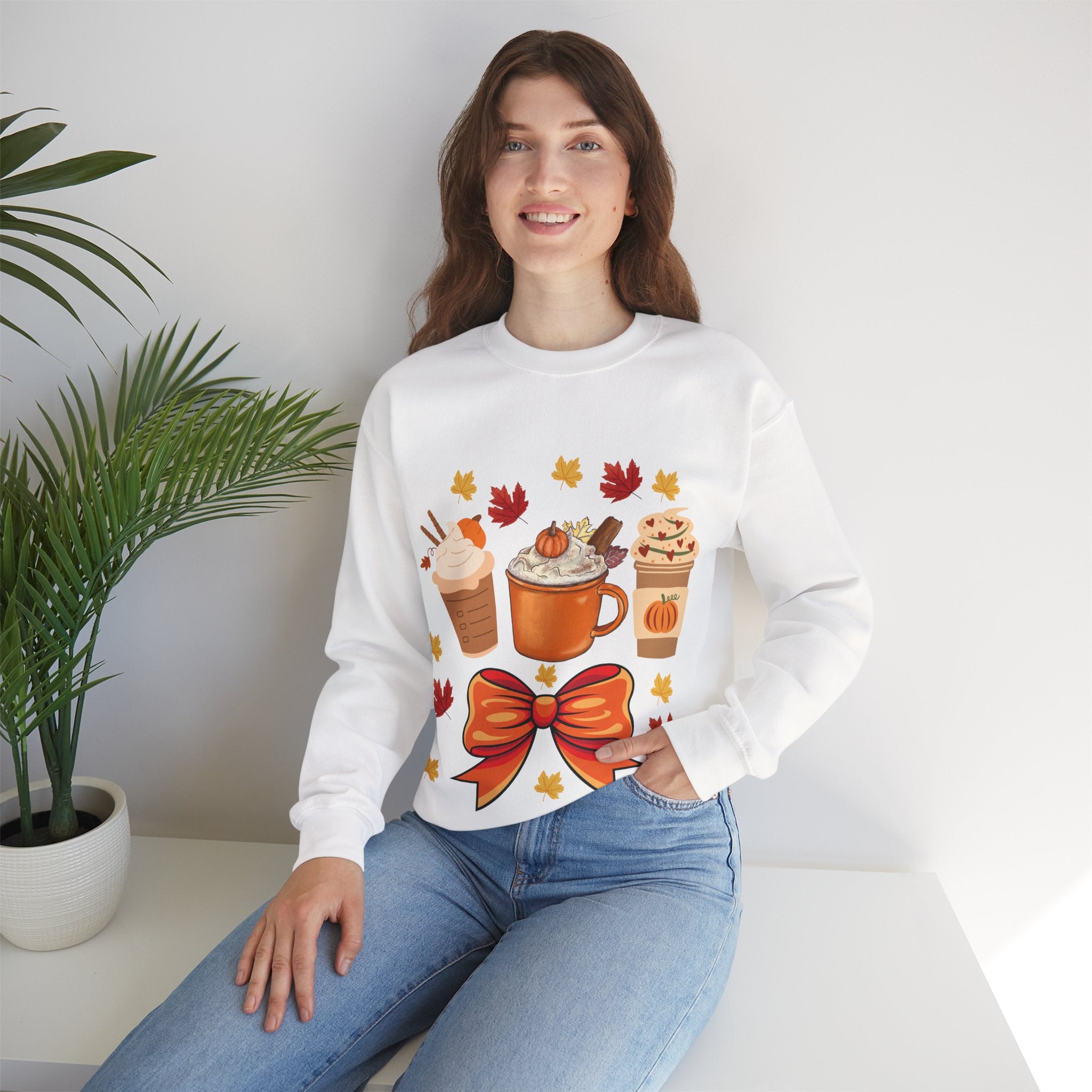 Autumn Vibes Sweatshirt, Cozy Crewneck for Fall, Pumpkin Spice Sweatshirt, Cute Gift for Thanksgiving, Warm Fashion Statement
