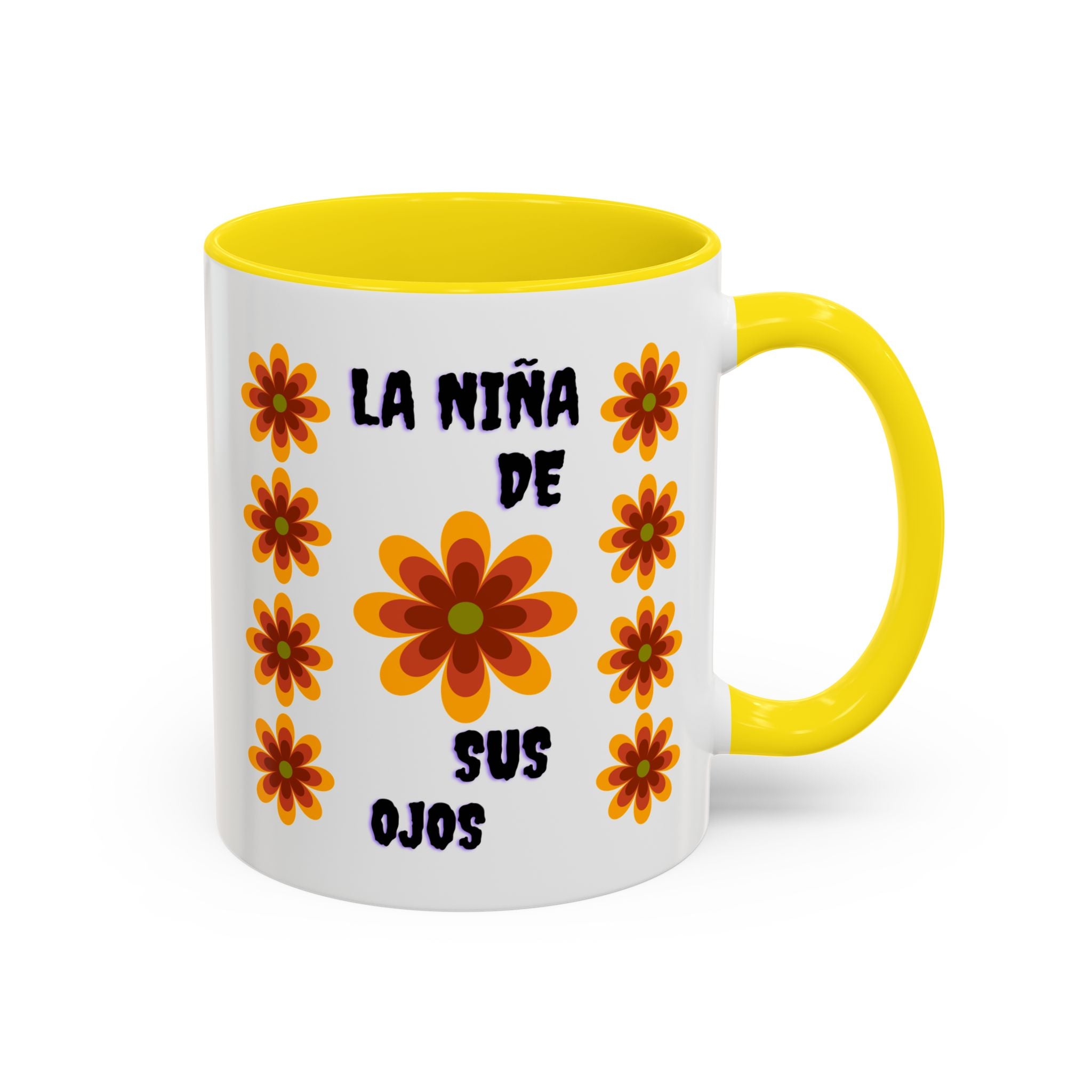 Bright Floral Accent Coffee Mug for Gifts, Home Decor, Coffee Lovers, Spanish Quote, Perfect for Special Occasions