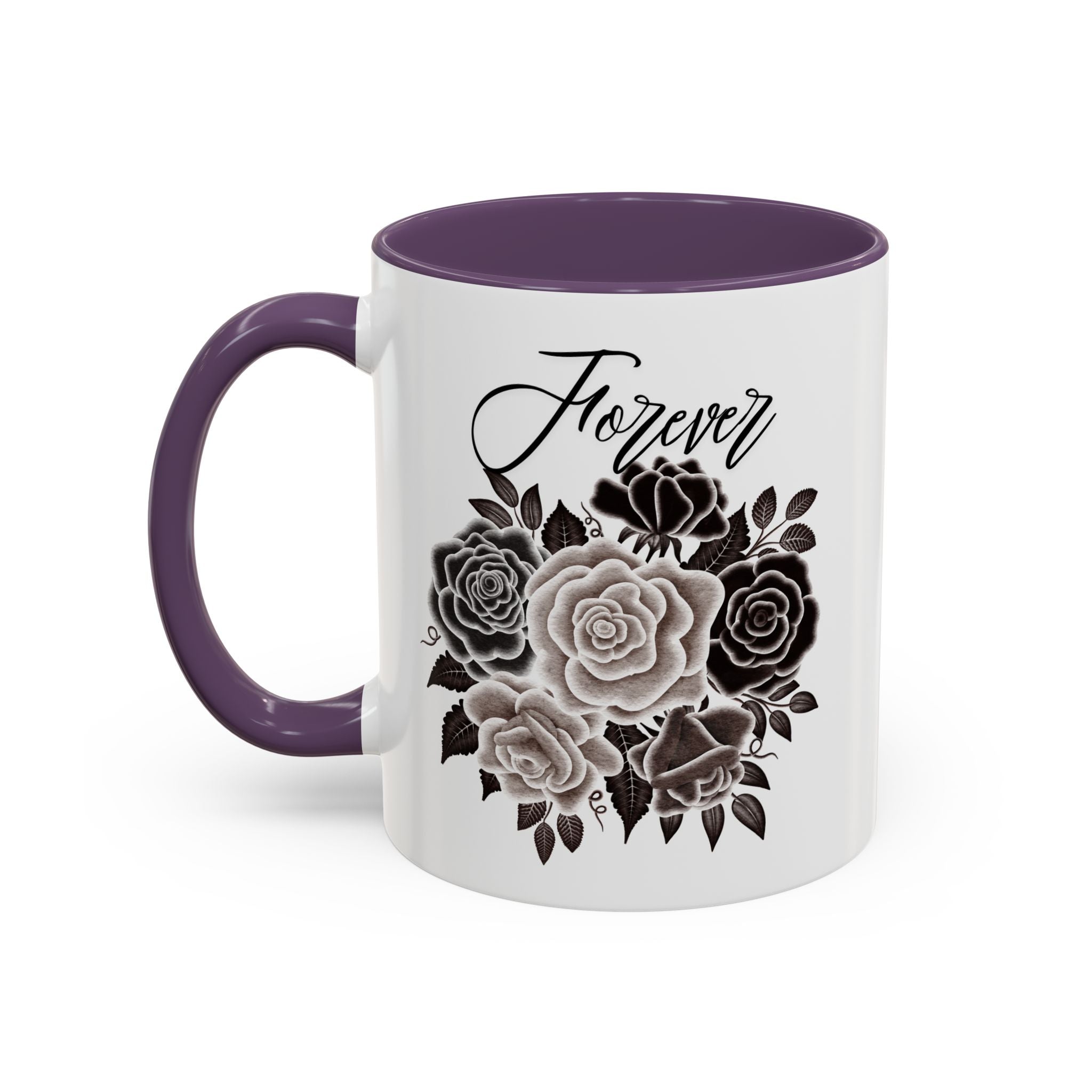 Elegant Floral Accent Coffee Mug for Coffee Lovers, Gift for Her, Home Decor, Valentine's Day, Birthday