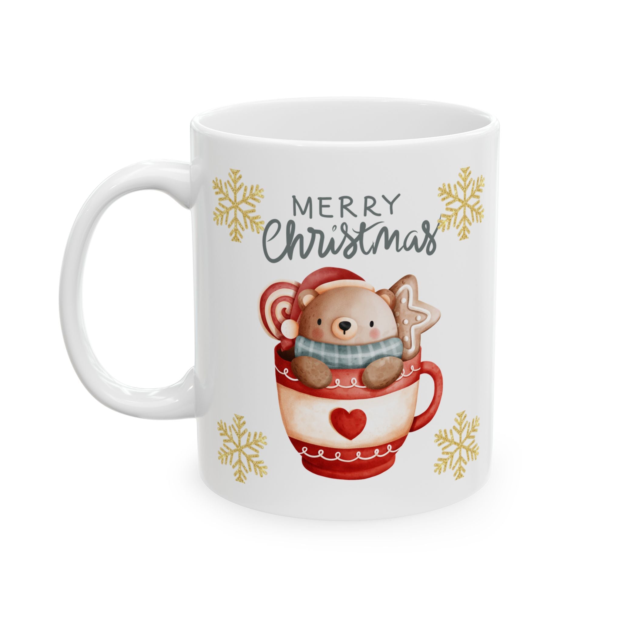 Festive Holiday Ceramic Mug - Perfect for Christmas, Winter, Coffee Lovers, Gift for Him/Her, Hot Chocolate