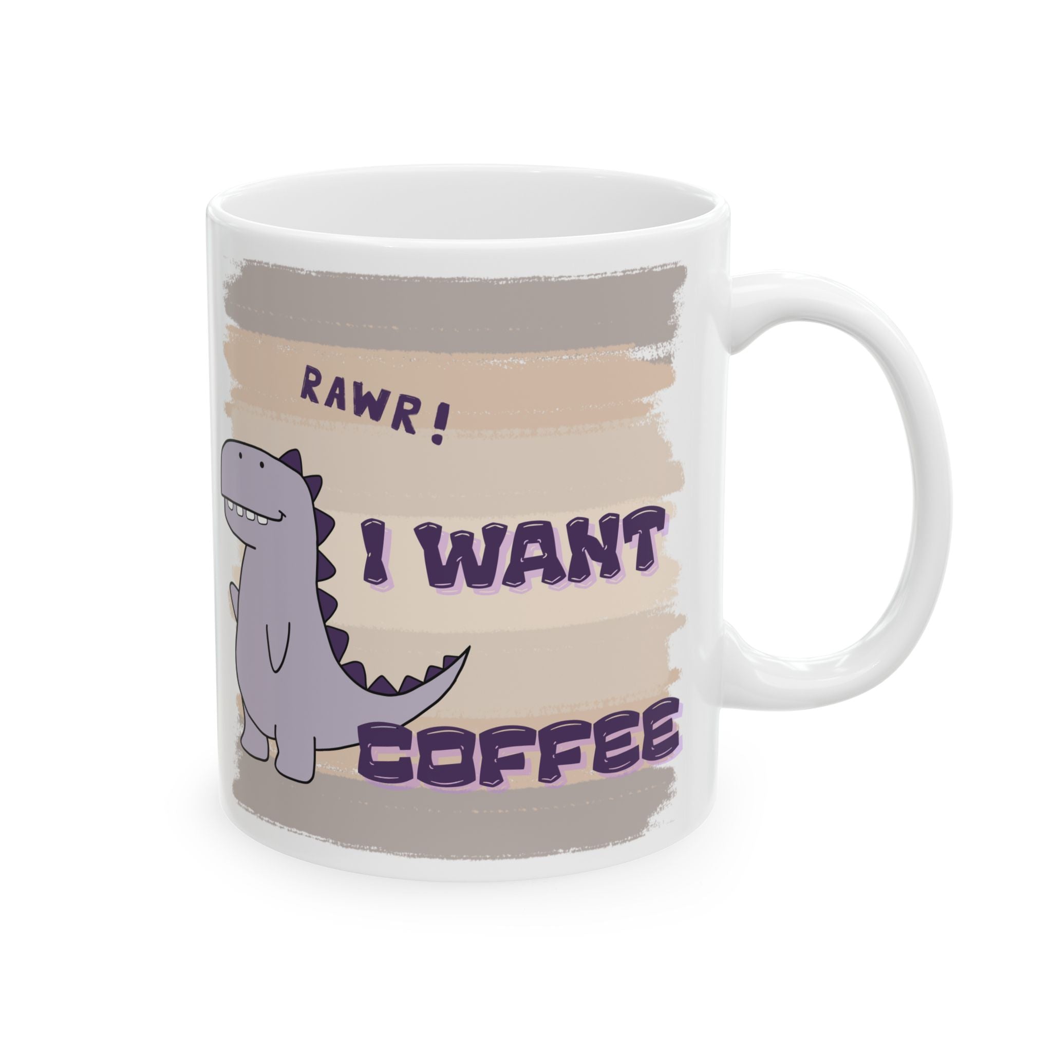 Cute Dinosaur Coffee Mug | Fun Ceramic Cup for Coffee Lovers | Gift for Birthdays, Holidays, Office Use, Cute Mug